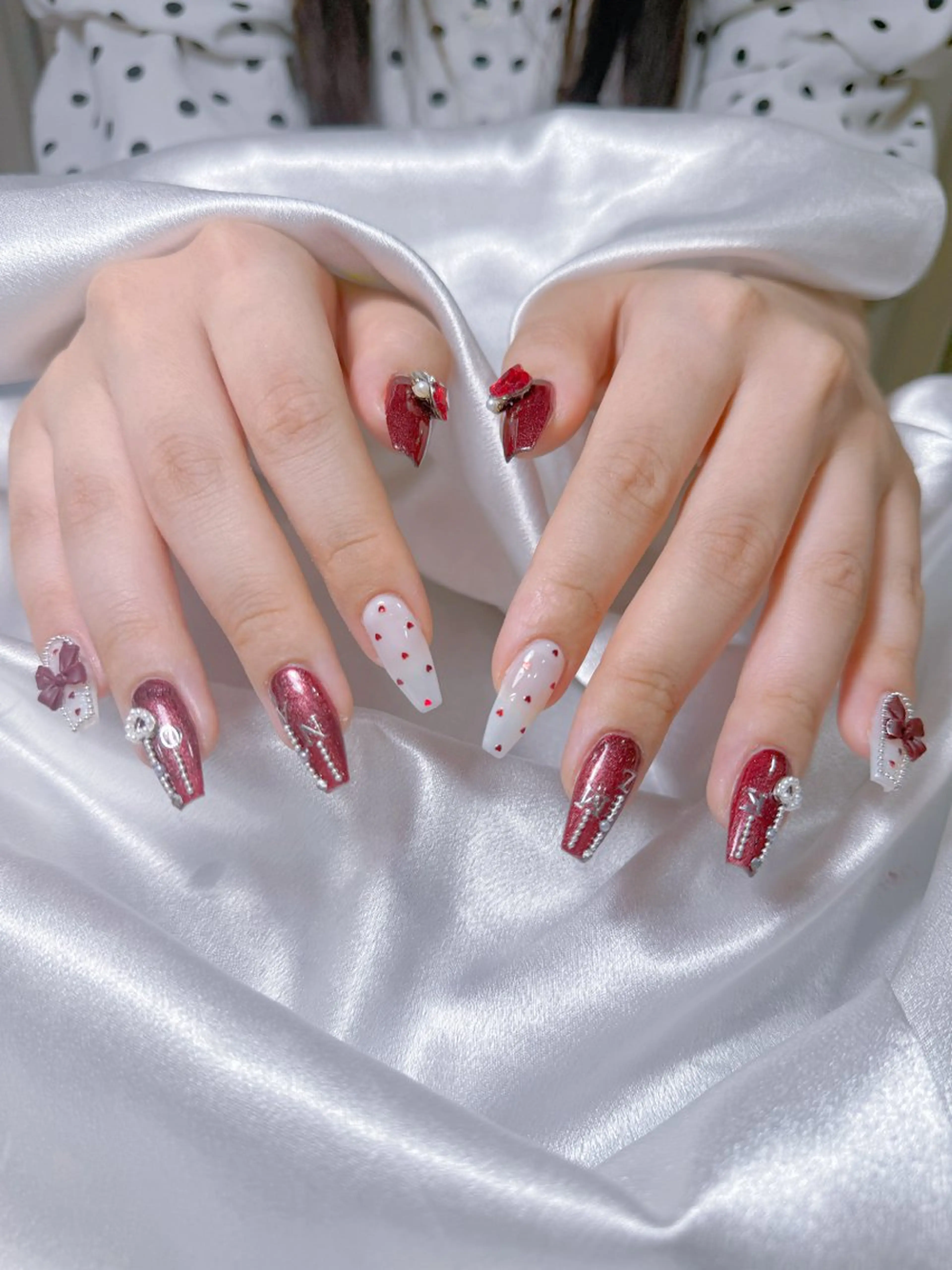 ネイル アートネイル フレンチネイル ジェルネイル 韓国ネイル ミラーネイル Rin Nail 新大久保店のネイルデザイン