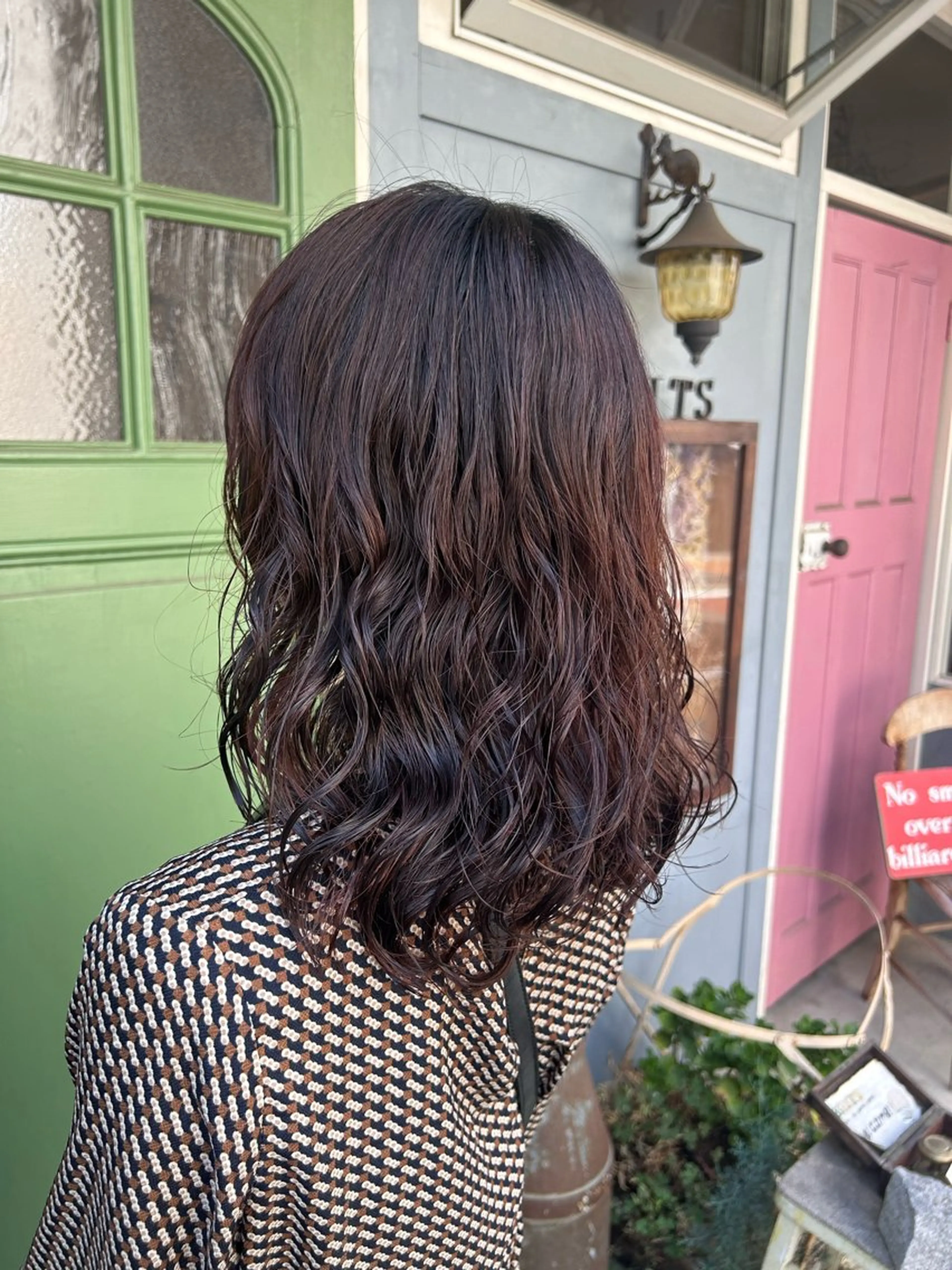 セミロング カラー パーマ セミロングパーマ カット パーマ ヘッドスパ 清水千優/パーマ/ メンズパーマのヘアスタイル