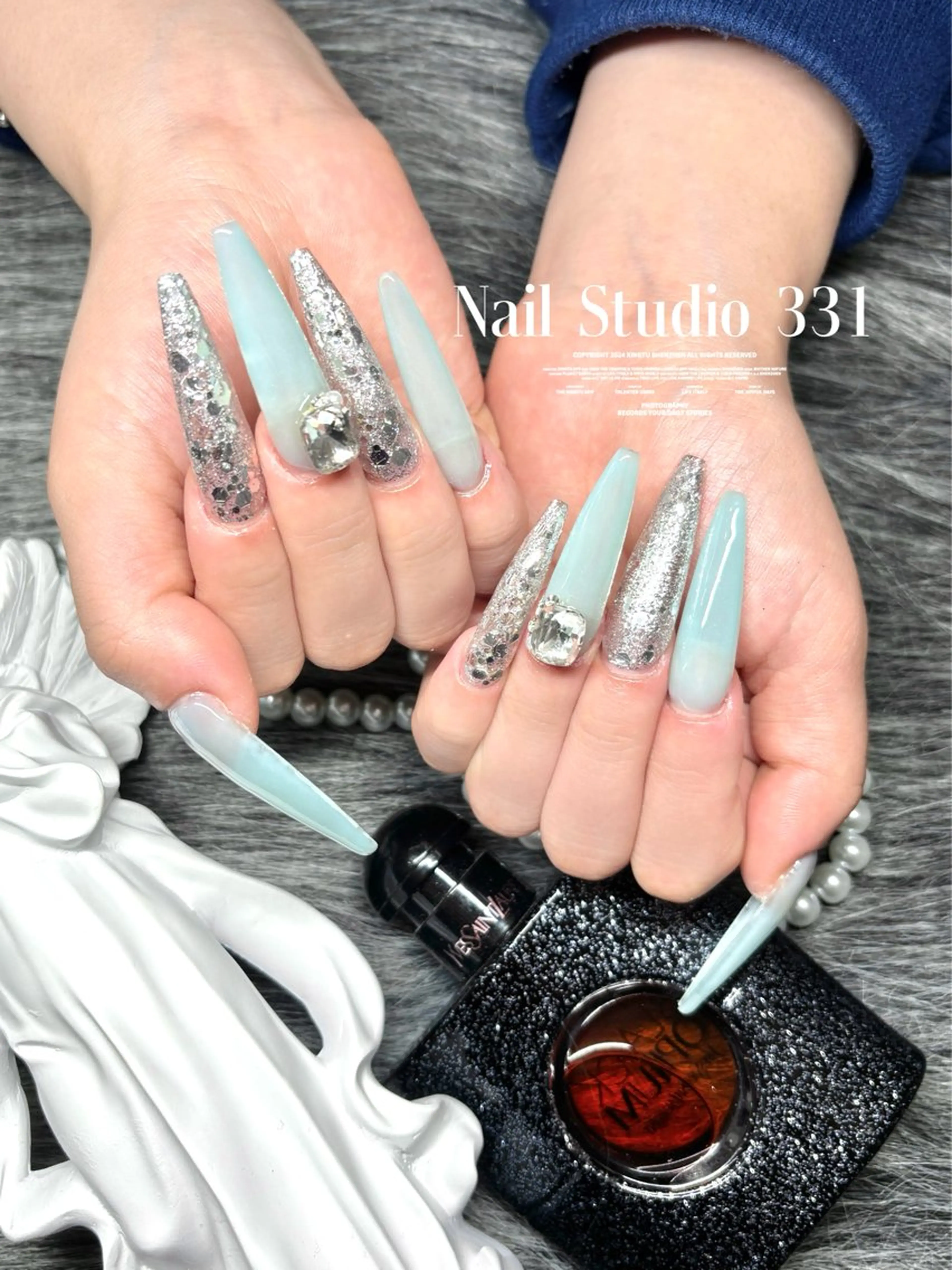 ネイル ロングネイル ワンホンネイル ハンドネイル Nail Studio 331のネイルデザイン