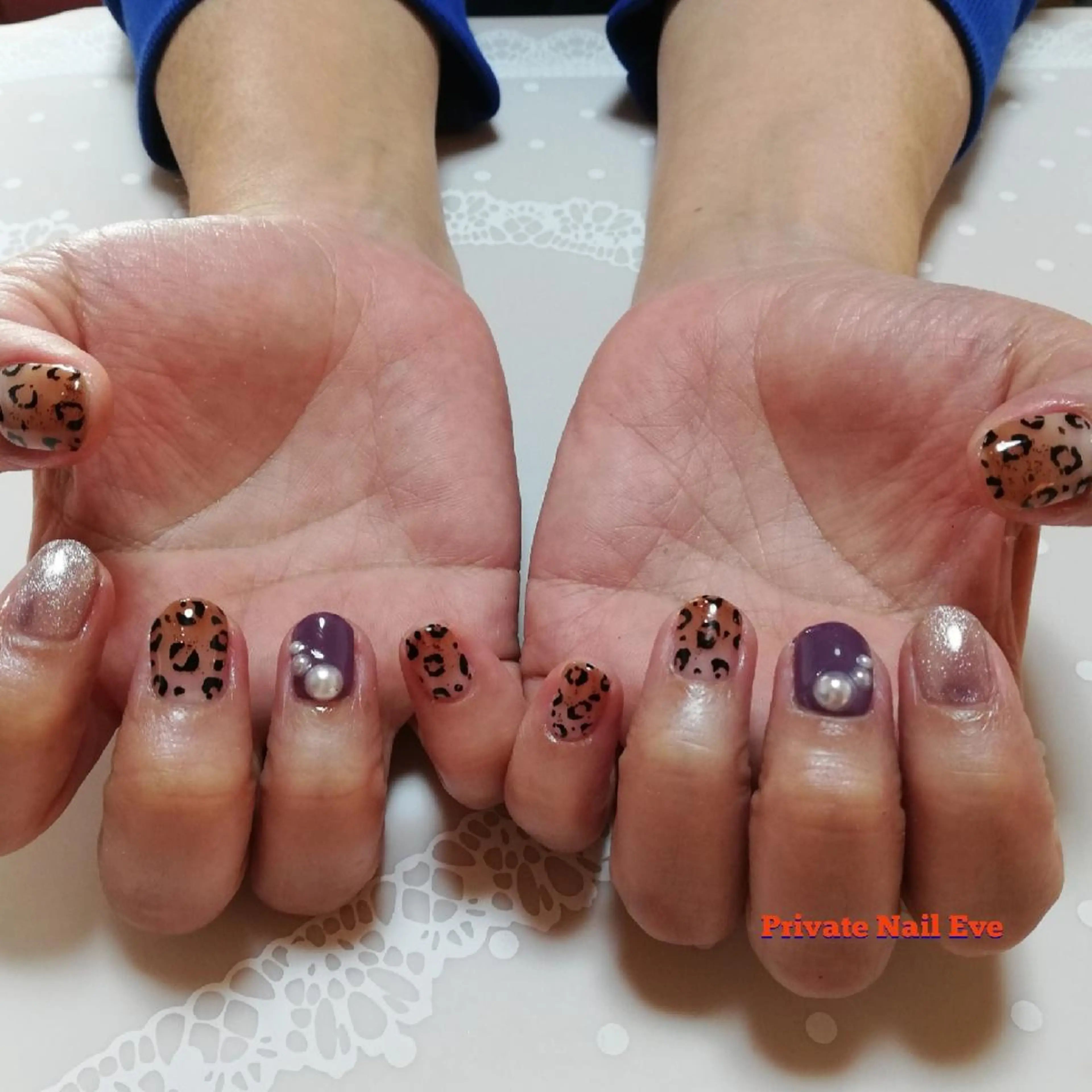 ネイル マグネットネイル パープル ネイル junkoのネイルデザイン