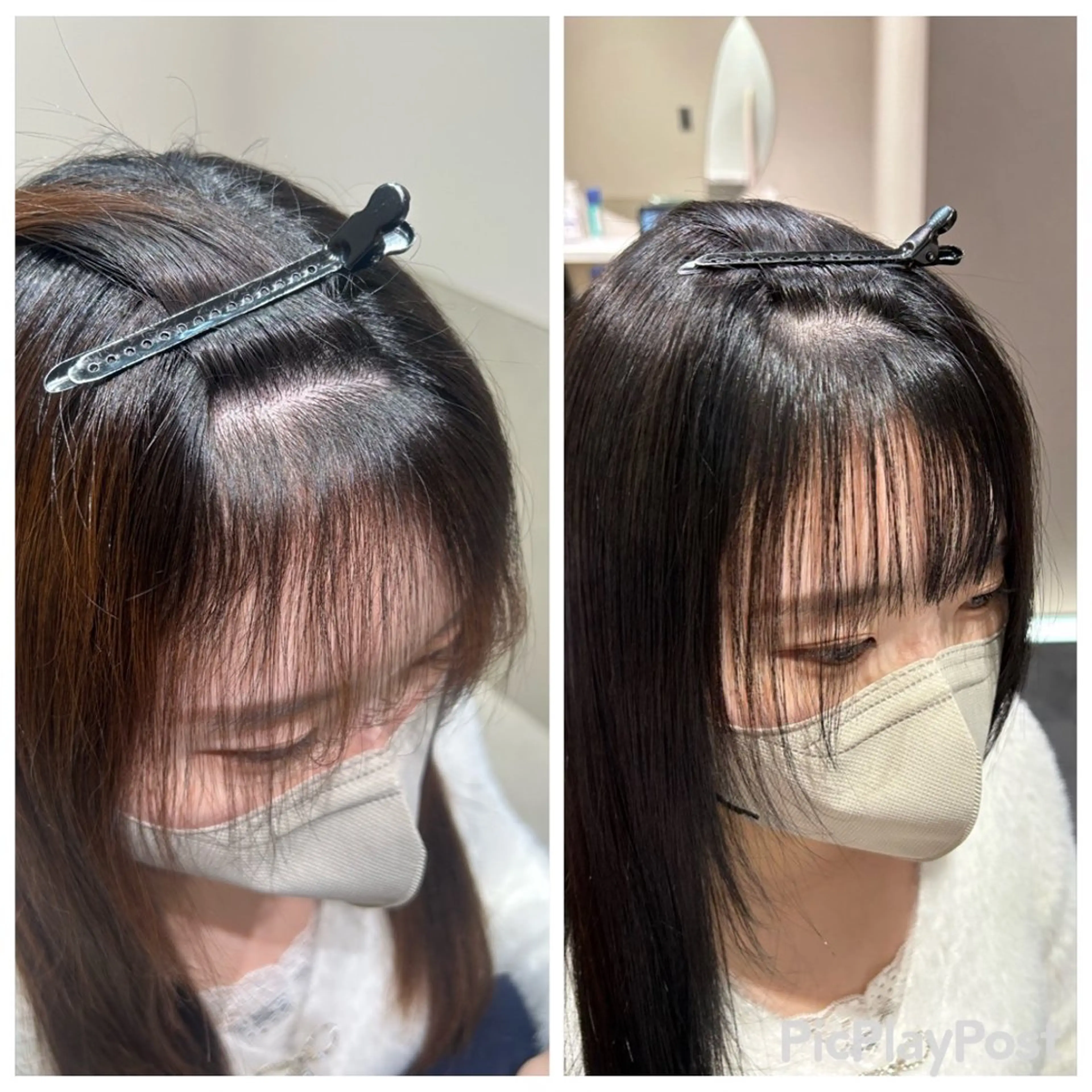 ミディアム 縮毛矯正 ブリーチ縮毛矯正 ／髪質改善／KEIのヘアスタイル