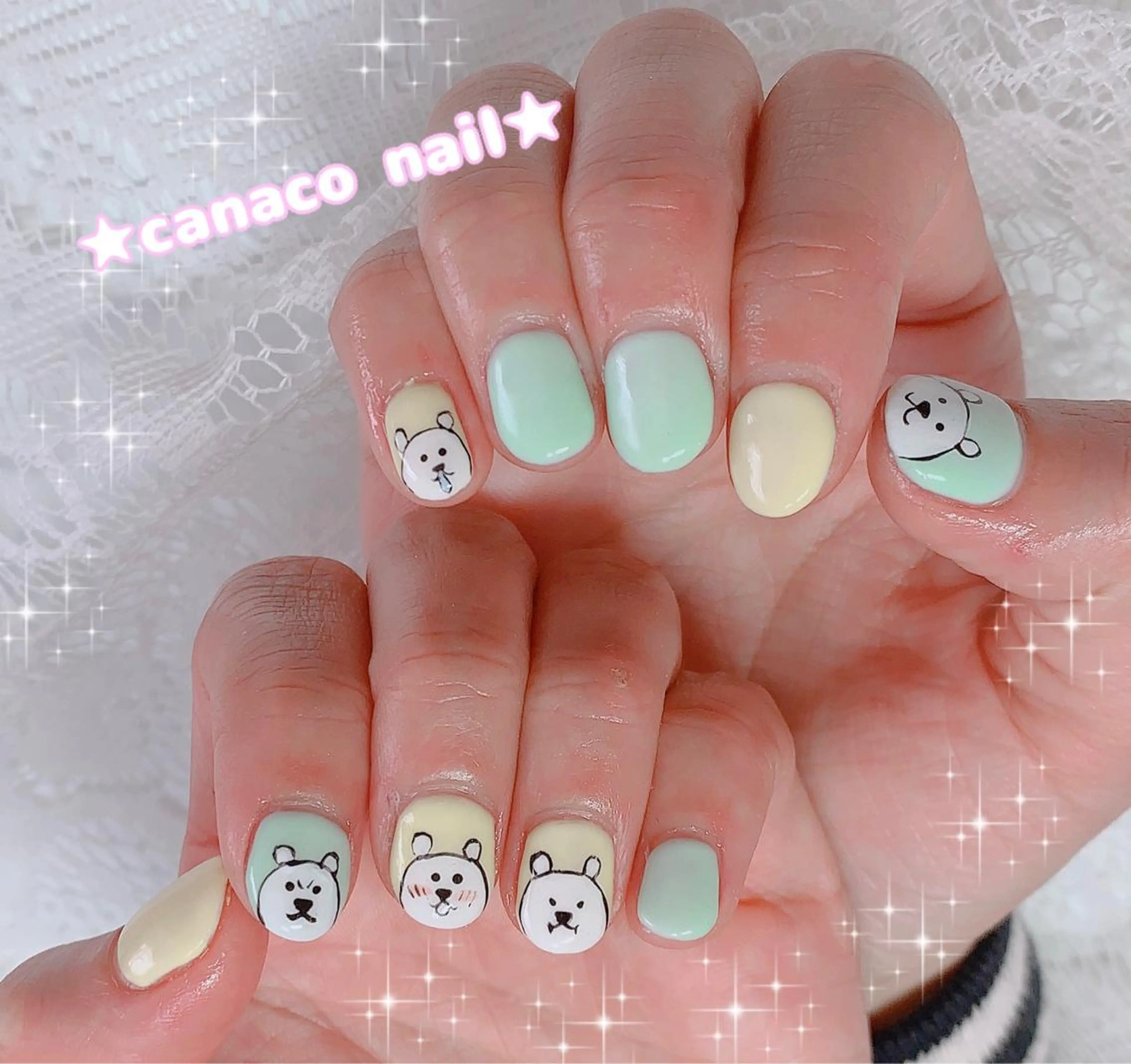 ネイル アートネイル ジェルネイル パラジェル パステルネイル 春ネイル ベテランネイル cnc  nailのネイルデザイン