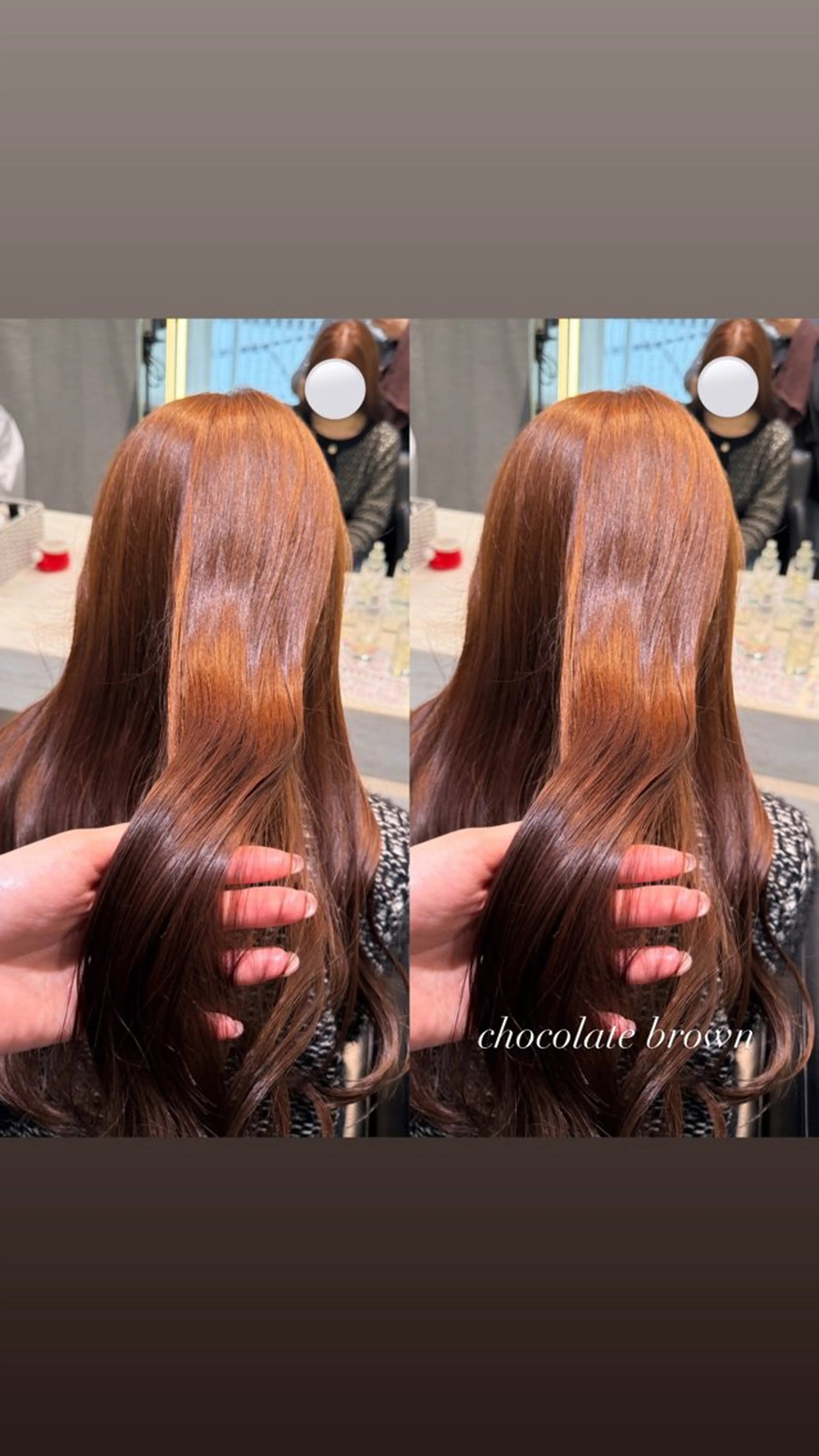 ロング カラー ブラウンカラー チョコレートブラウン ヘアカラー 暖色カラー/ ストレート/くるみのヘアスタイル