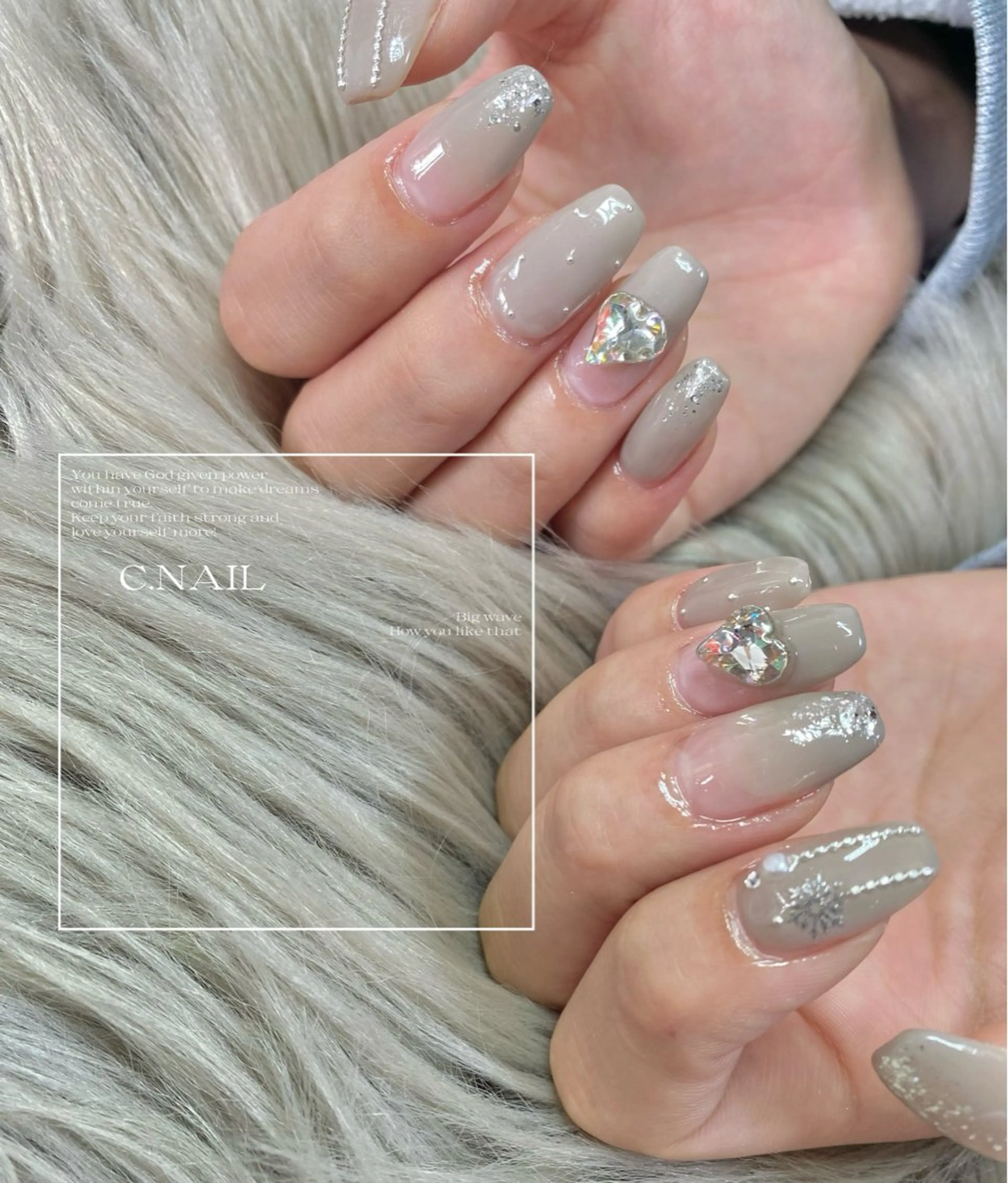 ネイル 冬ネイル C.Nail &Eye筑紫駅のネイルデザイン