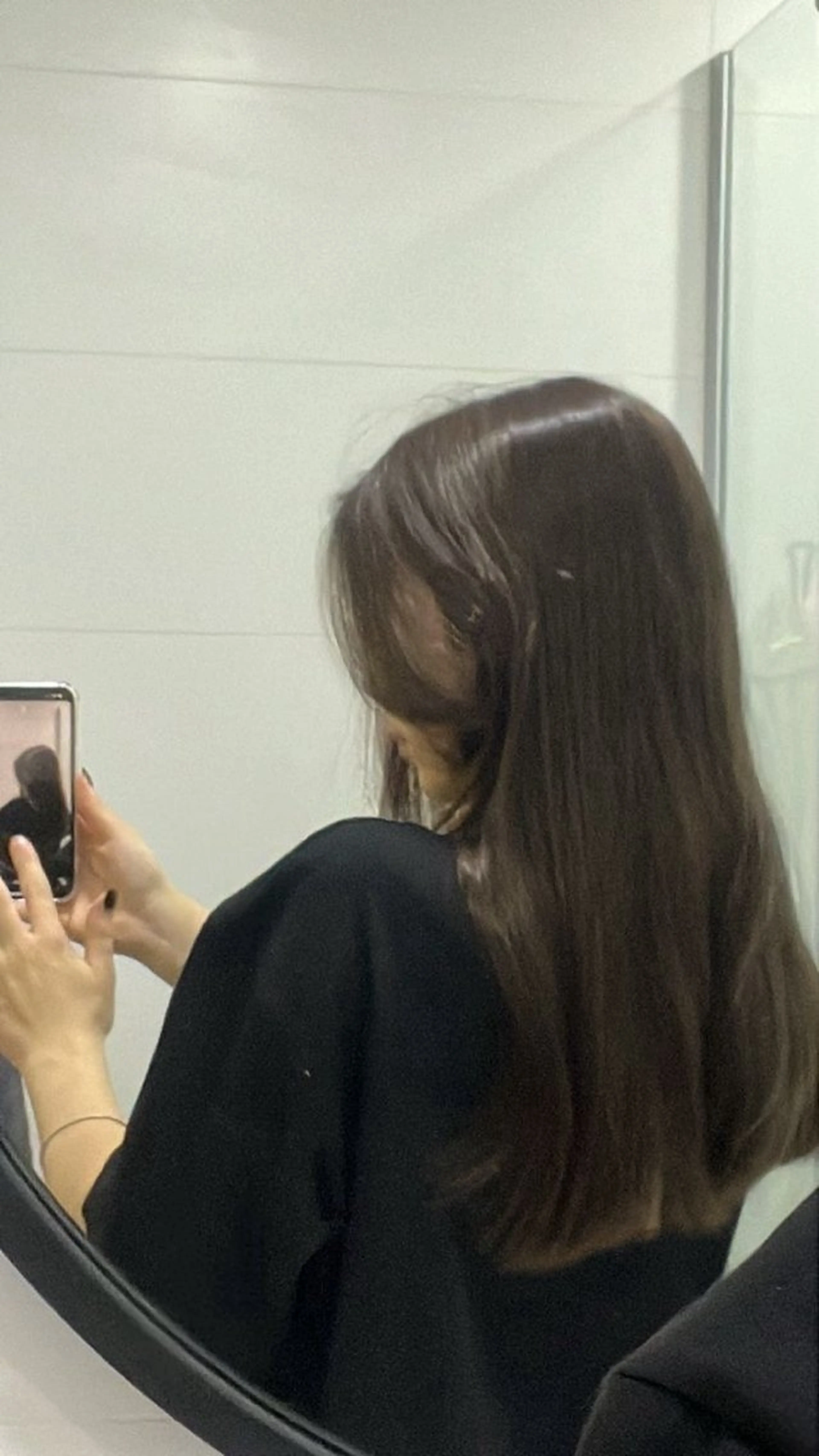 セミロング ヘアカラー トリートメント 柔らかレイヤー× 透け感カラー/SUのヘアスタイル