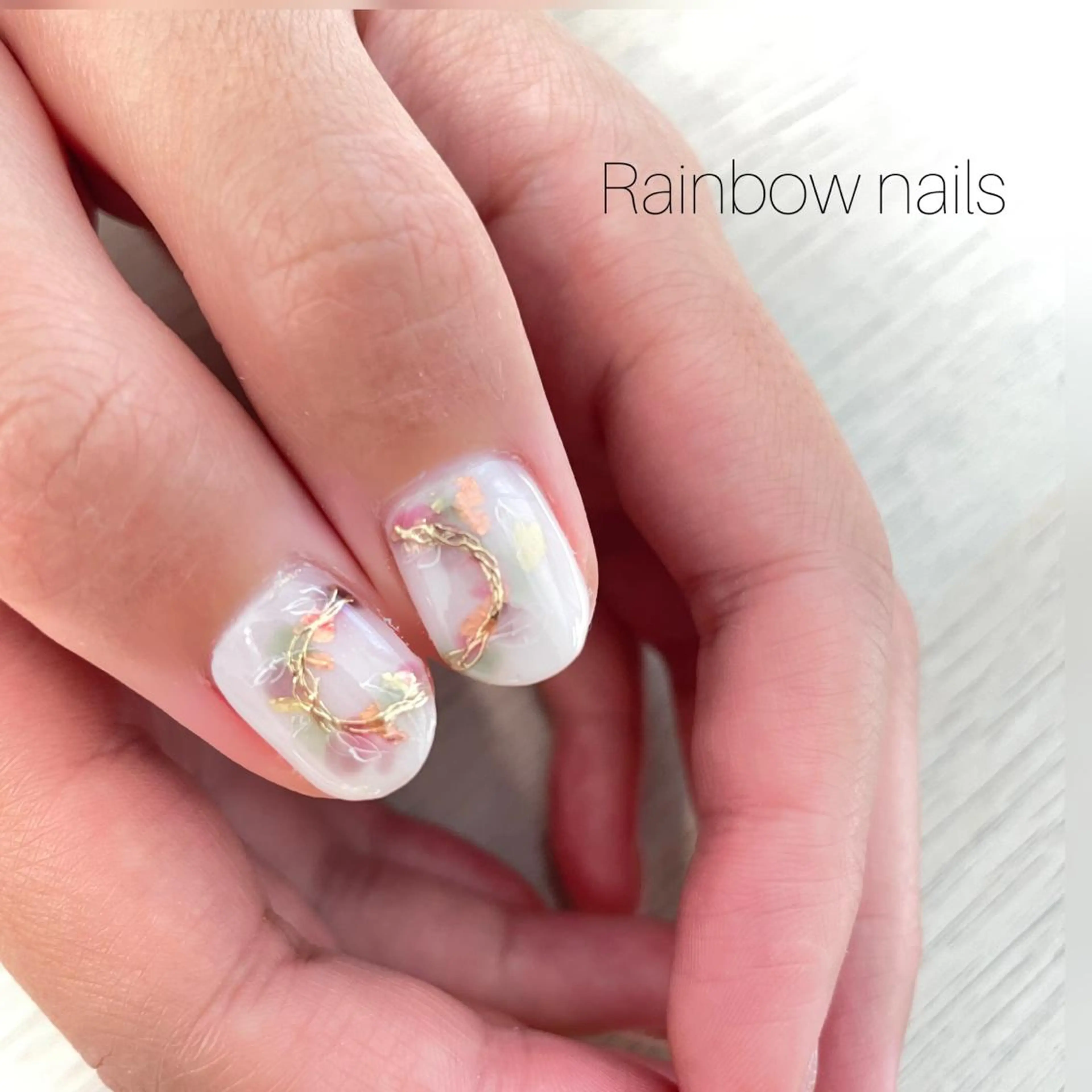 ネイル 冬ネイル クリスマス Rainbow nailsくろちゃんのネイルデザイン