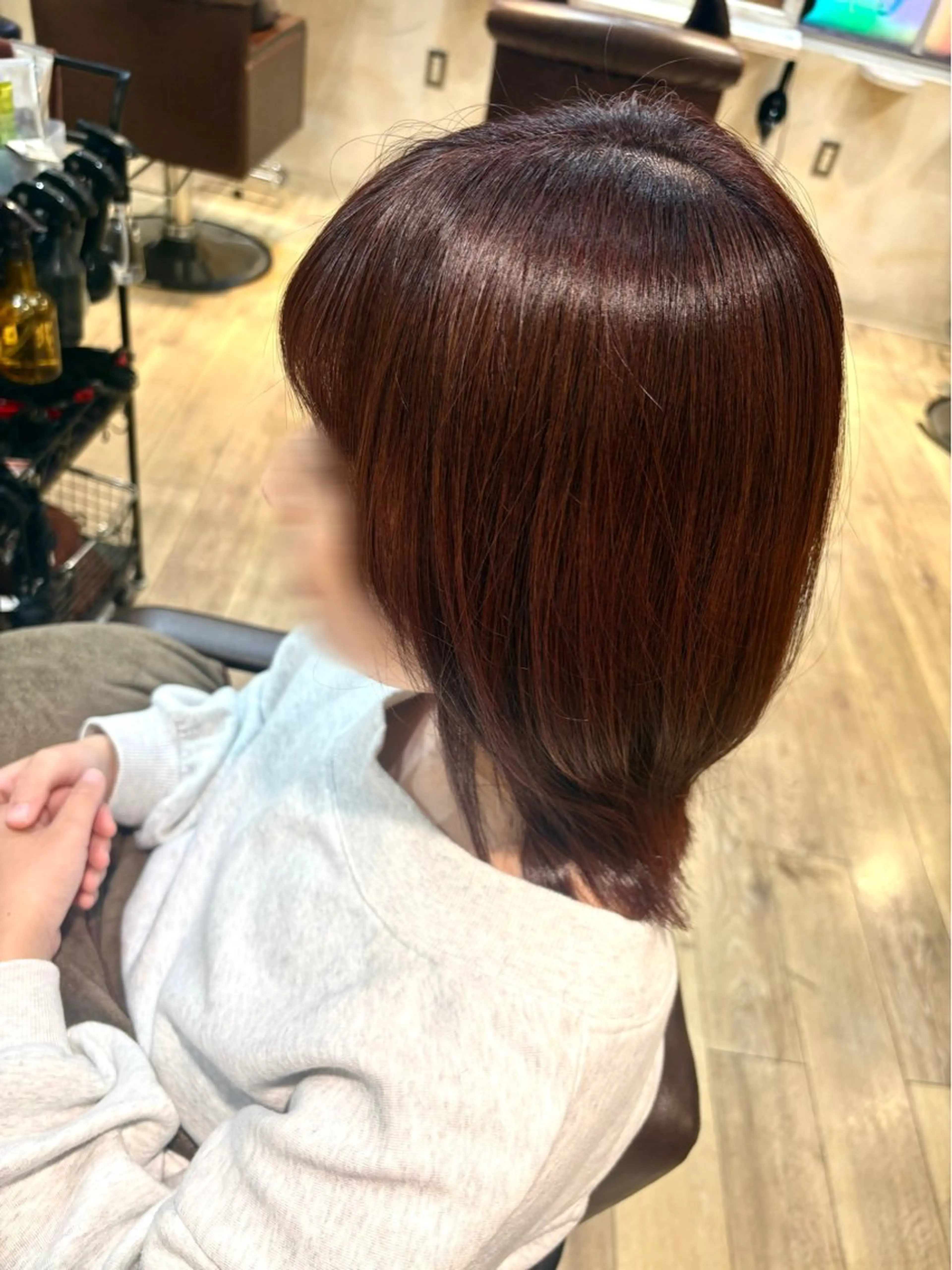 ミディアム カラー カット ヘアカラー 藤生 朝香のヘアスタイル