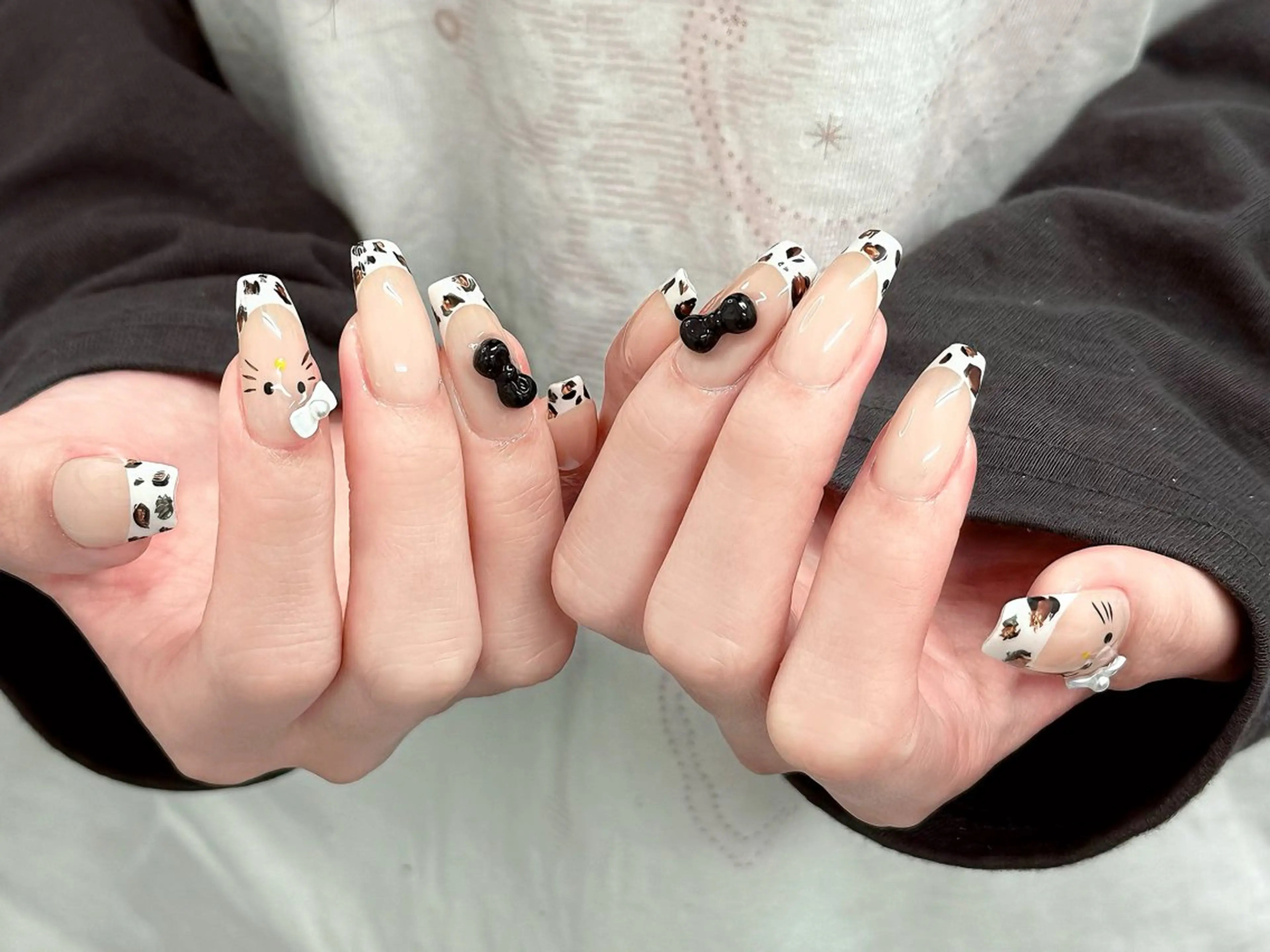 ネイル アートネイル オーロラネイル チークネイル 長さ出し フットネイル ハンドネイル Blossom nail_研修のネイルデザイン
