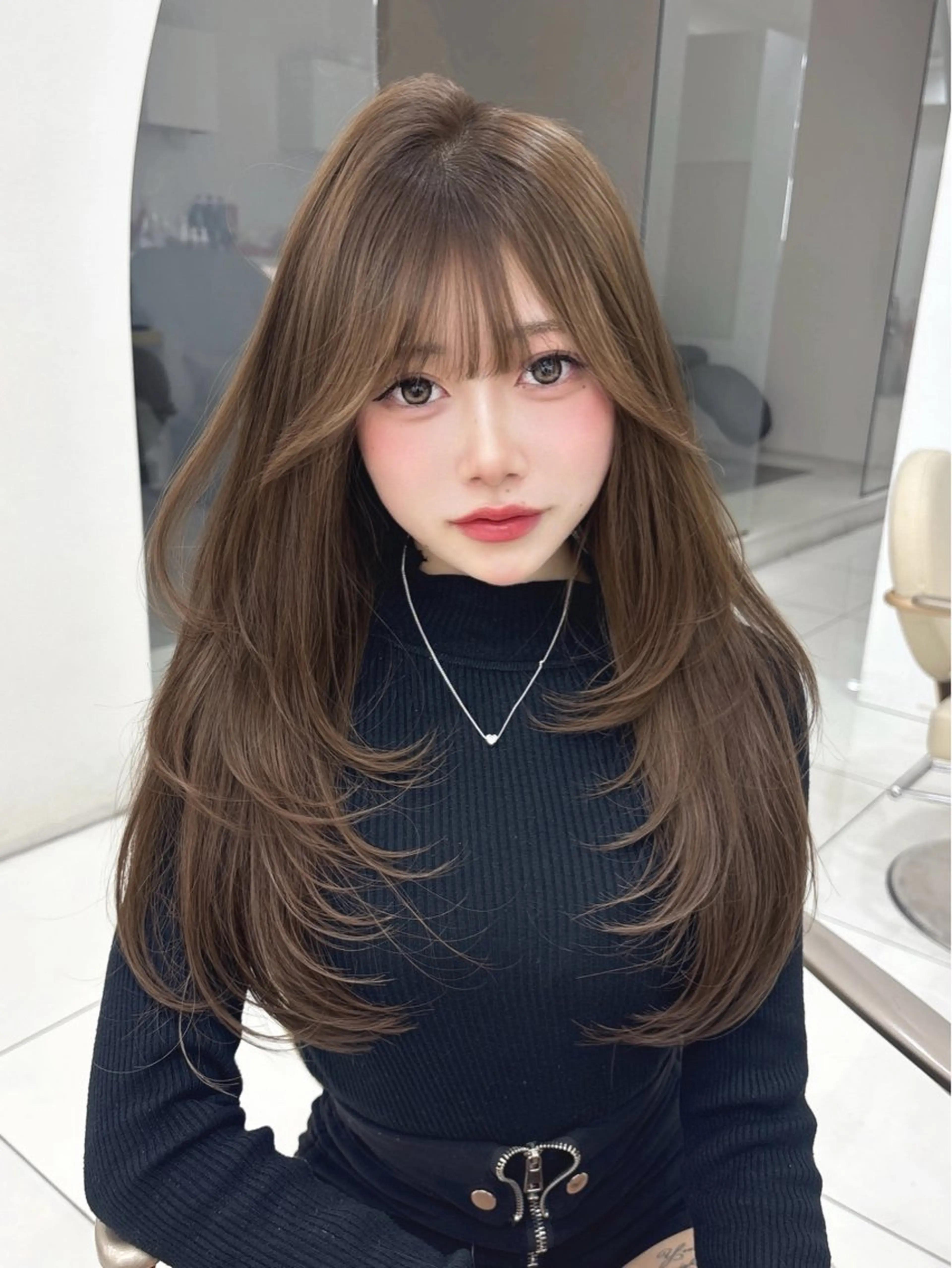 ロング カラー レイヤーカット ワンホンレイヤー kaho /レイヤーカットのヘアスタイル