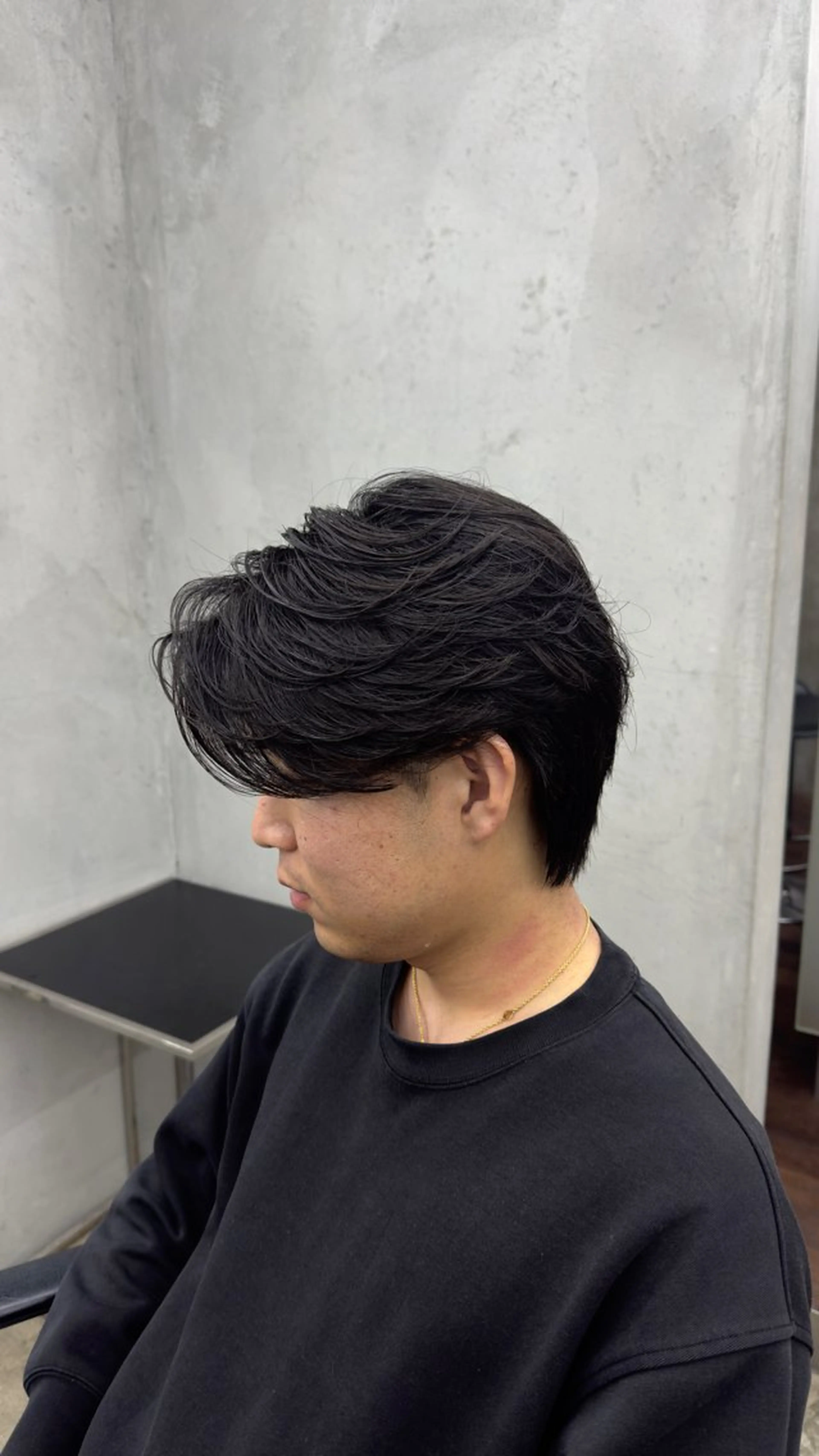 パーマ メンズ 田中 辰弥のヘアスタイル