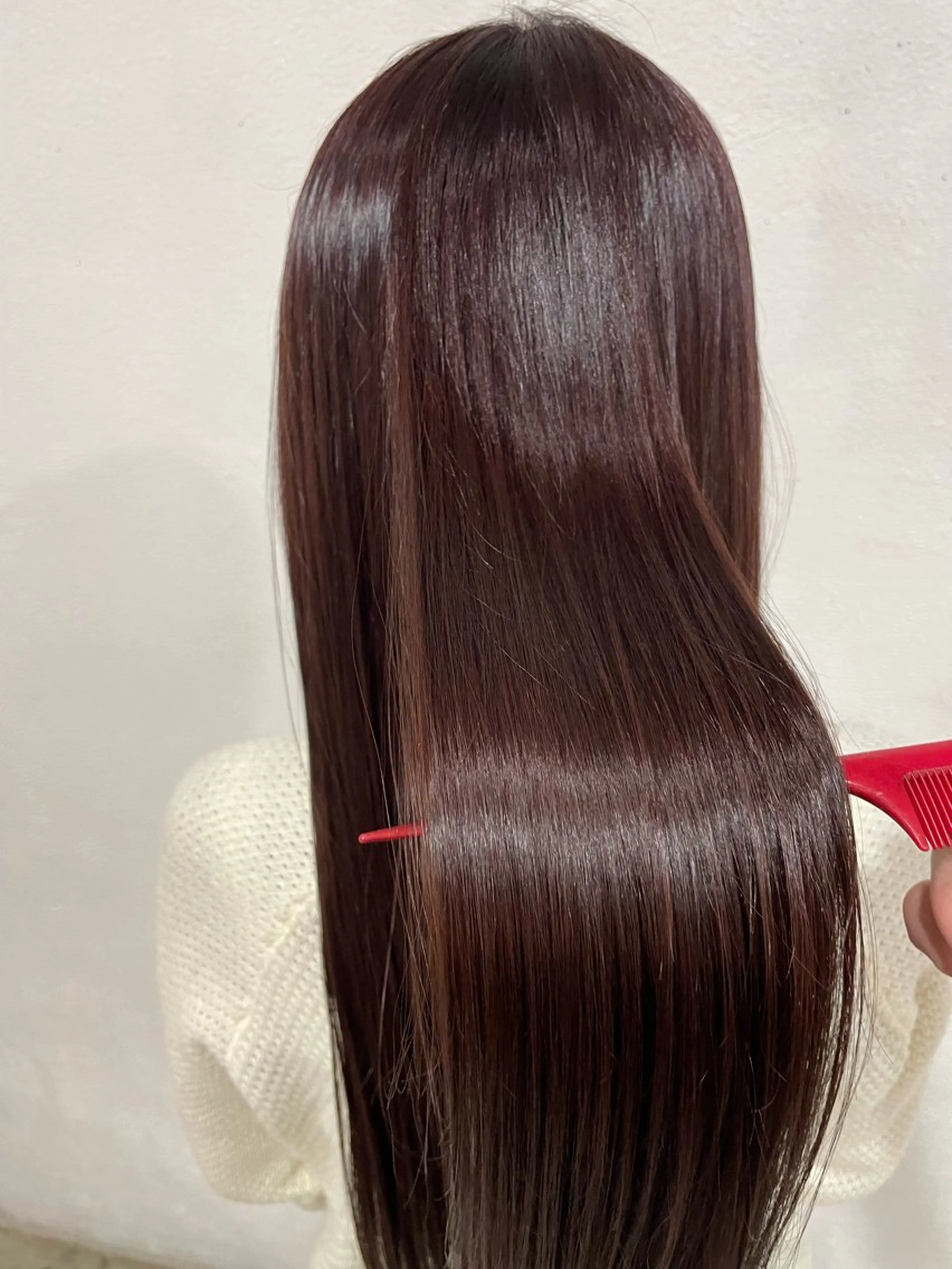 ロング カラー パーマ 透明感カラー ピンクカラー バイオレットカラー 髪質改善 縮毛矯正 【お洒落パーマ】 Elme　肥塚康汰郎のヘアスタイル