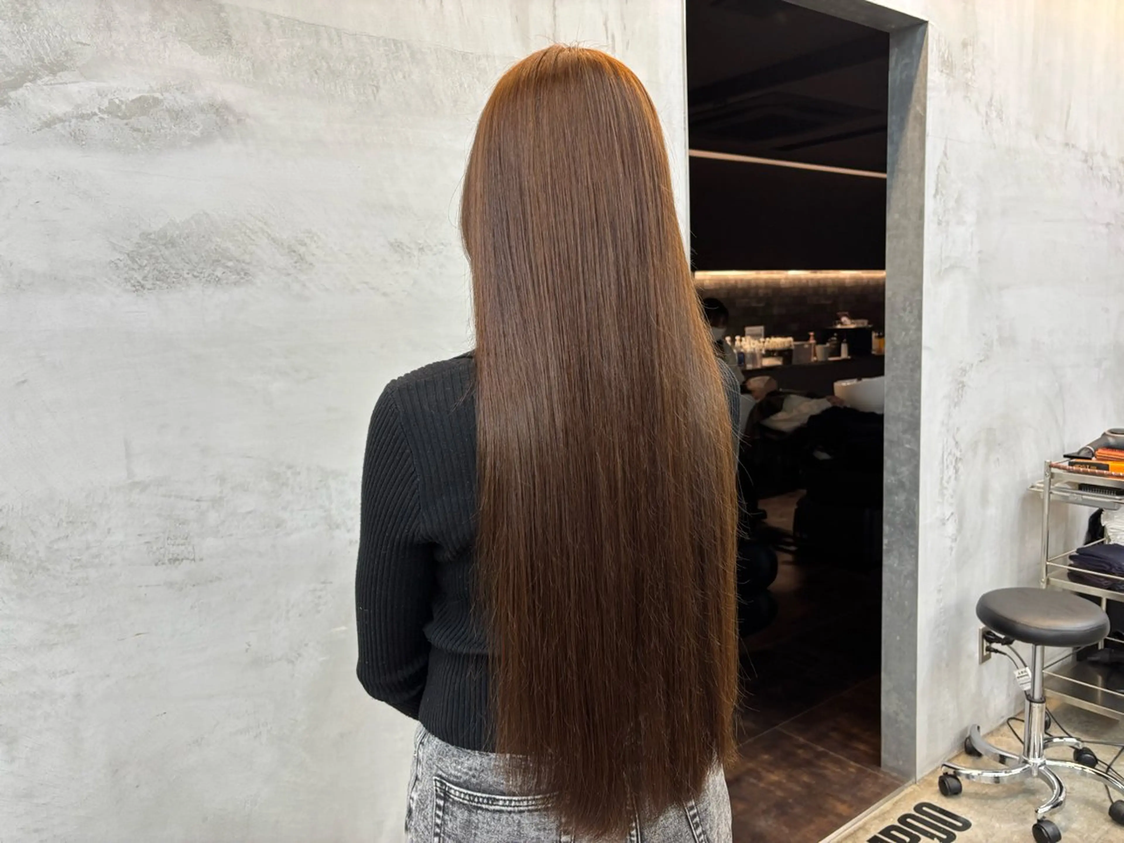 ロング カラー ブラウンカラー チョコレートブラウン 🌷艶感カラー🌷 富施 優花のヘアスタイル