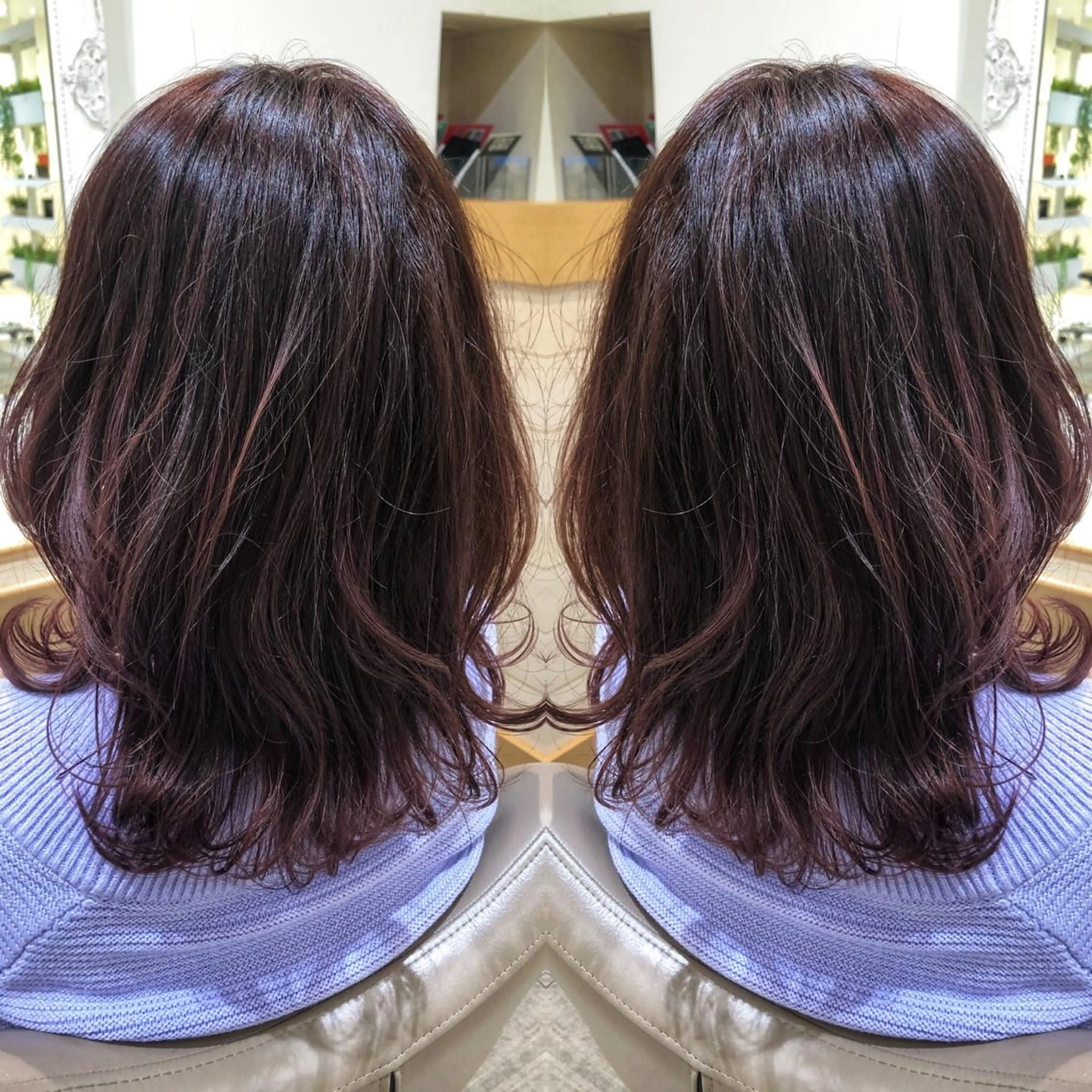 ミディアム カラー 韓国レイヤー×透明感 カラー/山崎一輝のヘアスタイル