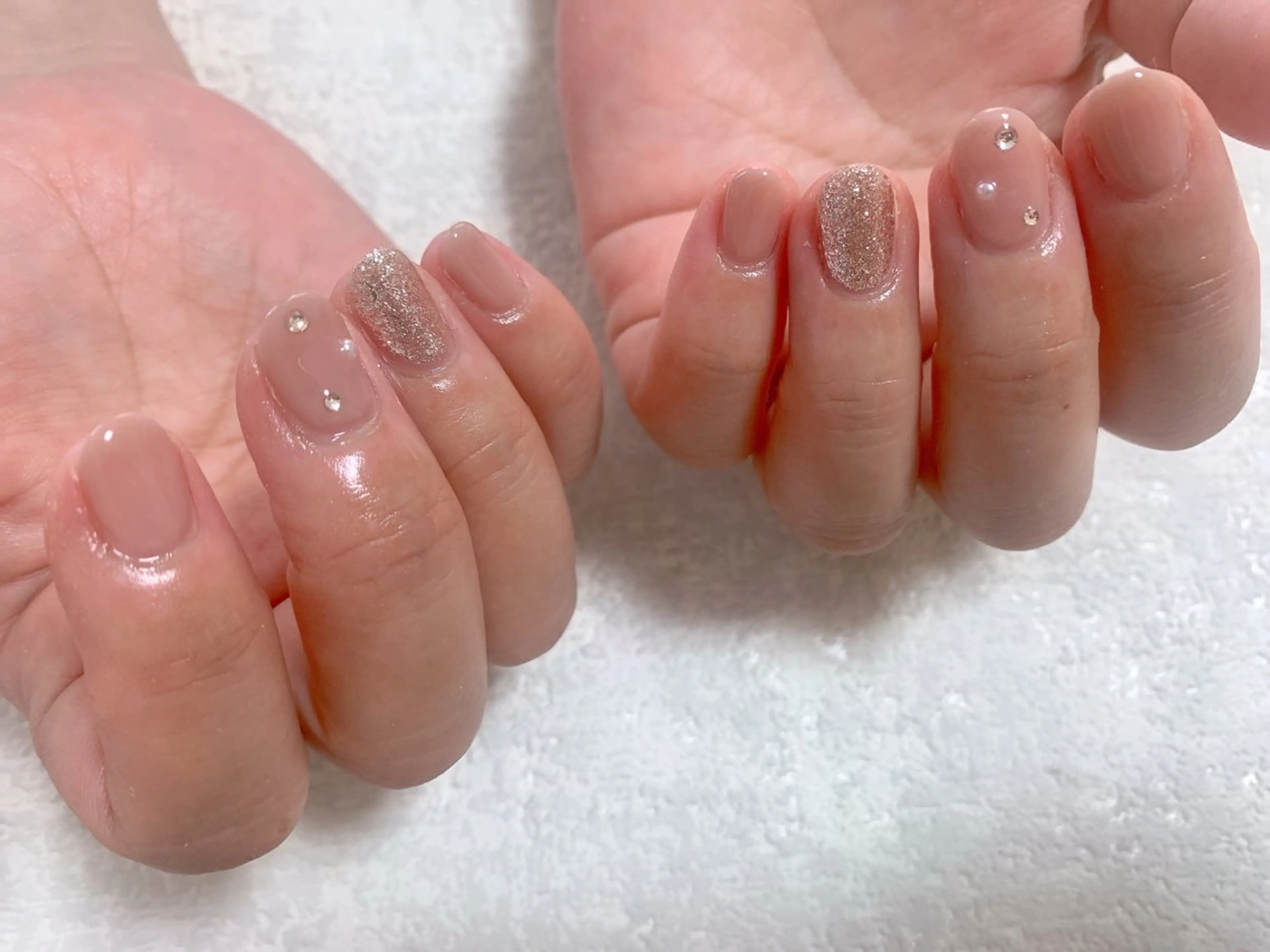 ネイル ジェルネイル 韓国ネイル ラメ(グリッター) メンズネイル パラジェル kiki nail たまプラーザのネイルデザイン