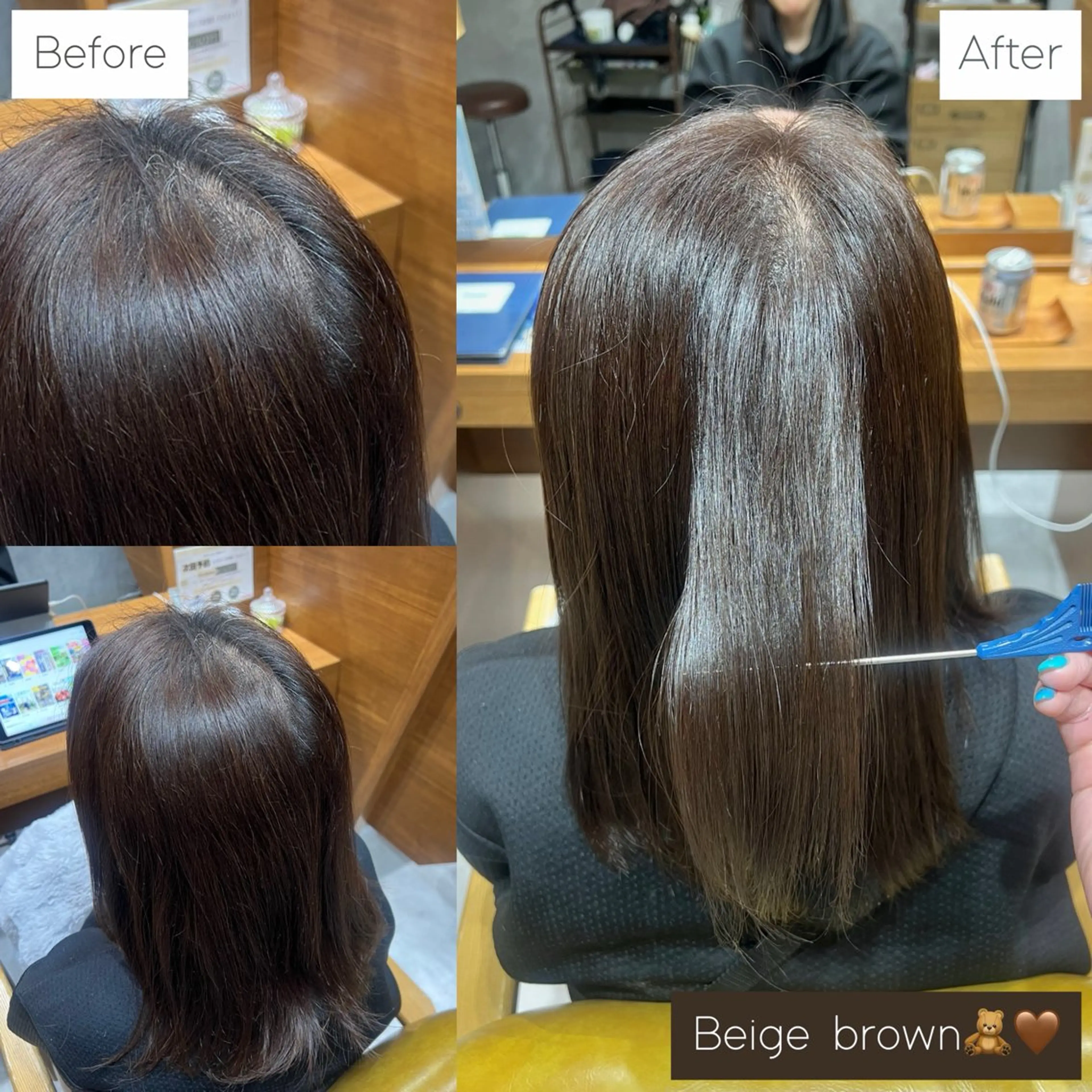 ミディアム カラー ベージュカラー ブラウンカラー 透明感カラー 🌺モデル募集中🥥 𝘈𝘺𝘢𝘯𝘦のヘアスタイル