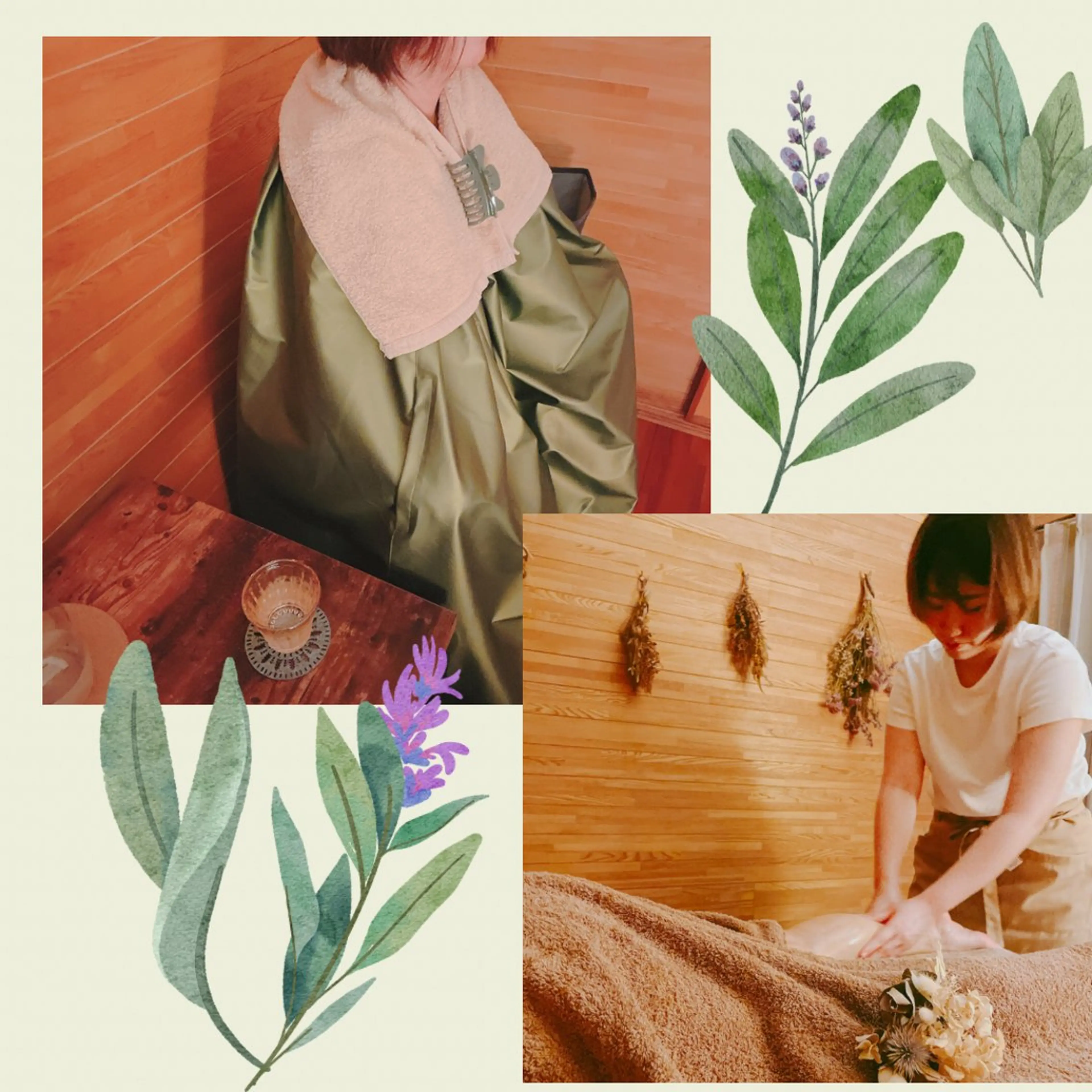 身体リセット！ボディマッサージ×よもぎ蒸しの写真