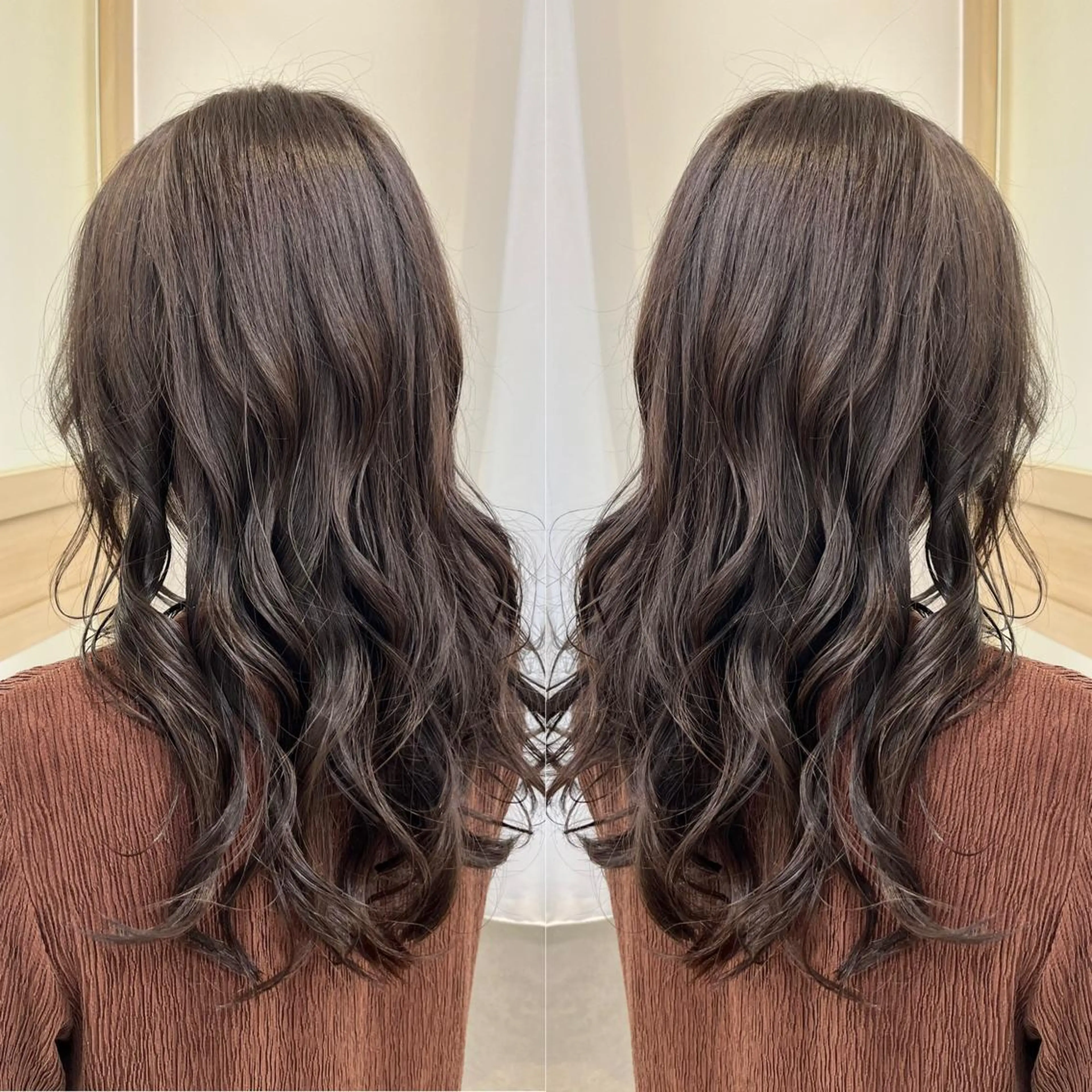 ロング カラー トリートメント カット ヘアカラー トリートメント 天野 涼のヘアスタイル