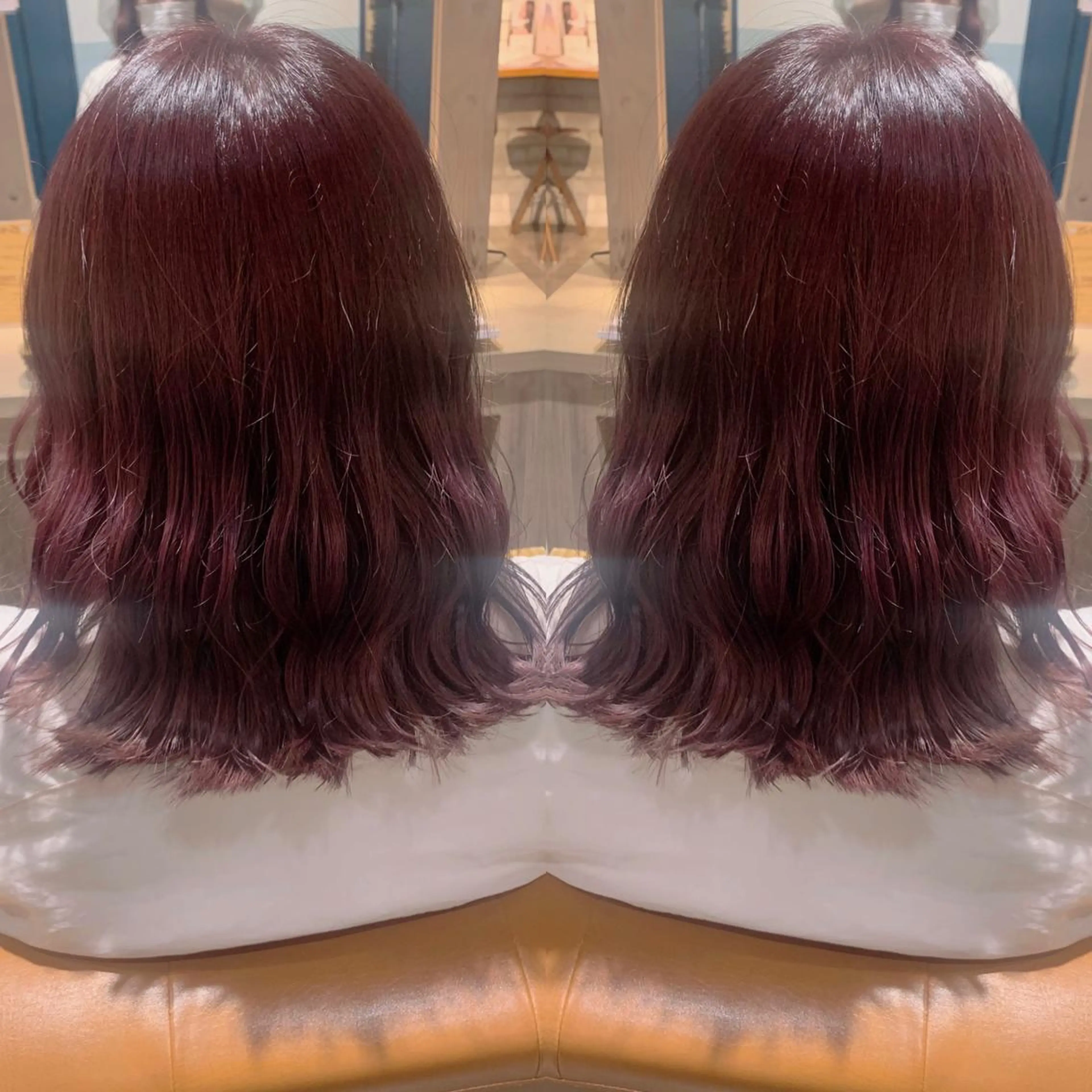 ミディアム カラー バイオレットカラー 韓国🇰🇷 ✂︎hair 内田愛のヘアスタイル