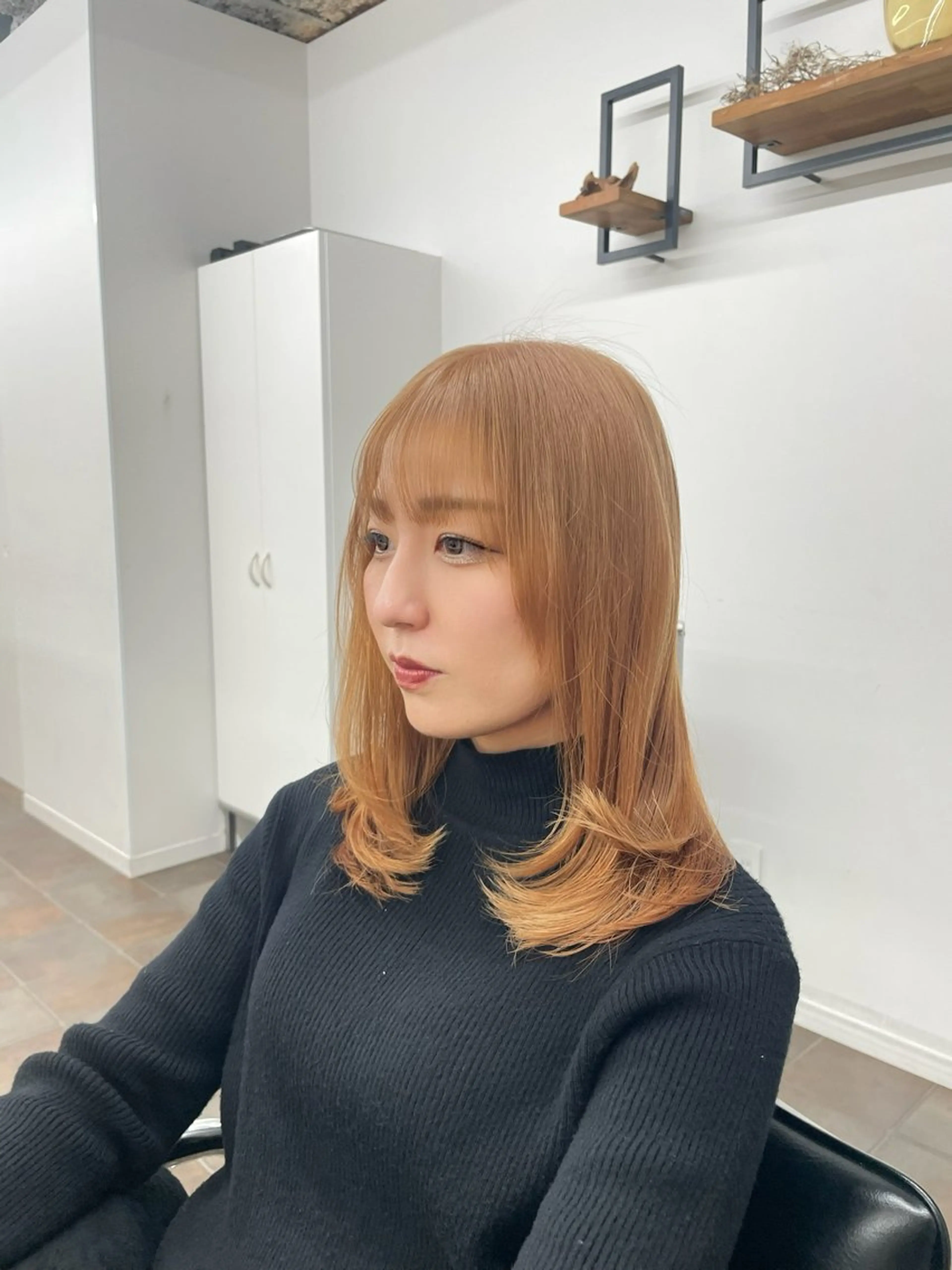 ミディアム カラー カット ヘアカラー トリートメント 髙橋 真香のヘアスタイル