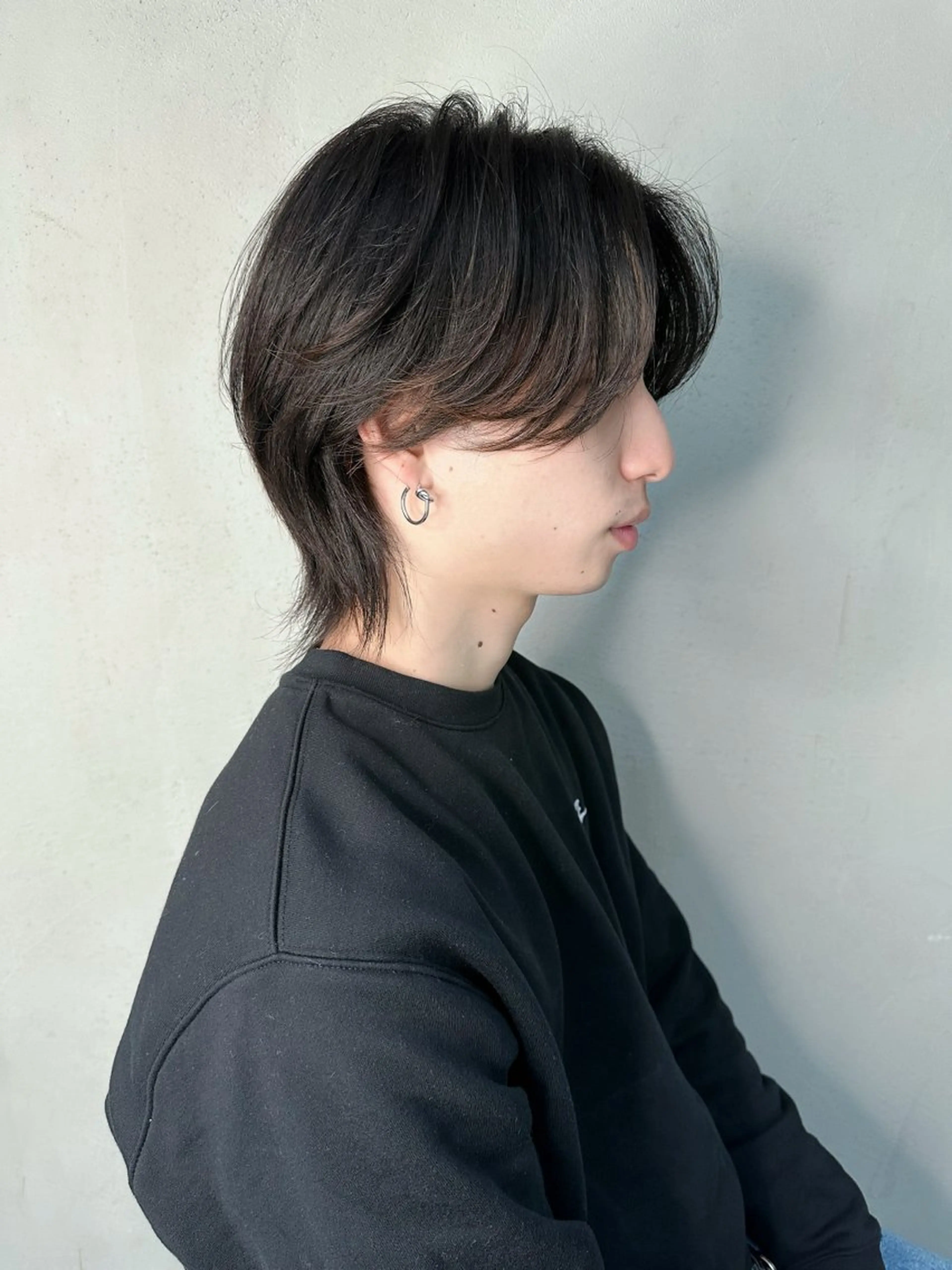 ショート メンズ センターパート メンズ韓国風 メンズウルフカット 韓国風ヘア ウルフカット カット トリートメント メンズ特化 🦋KANOKO🦋のヘアスタイル