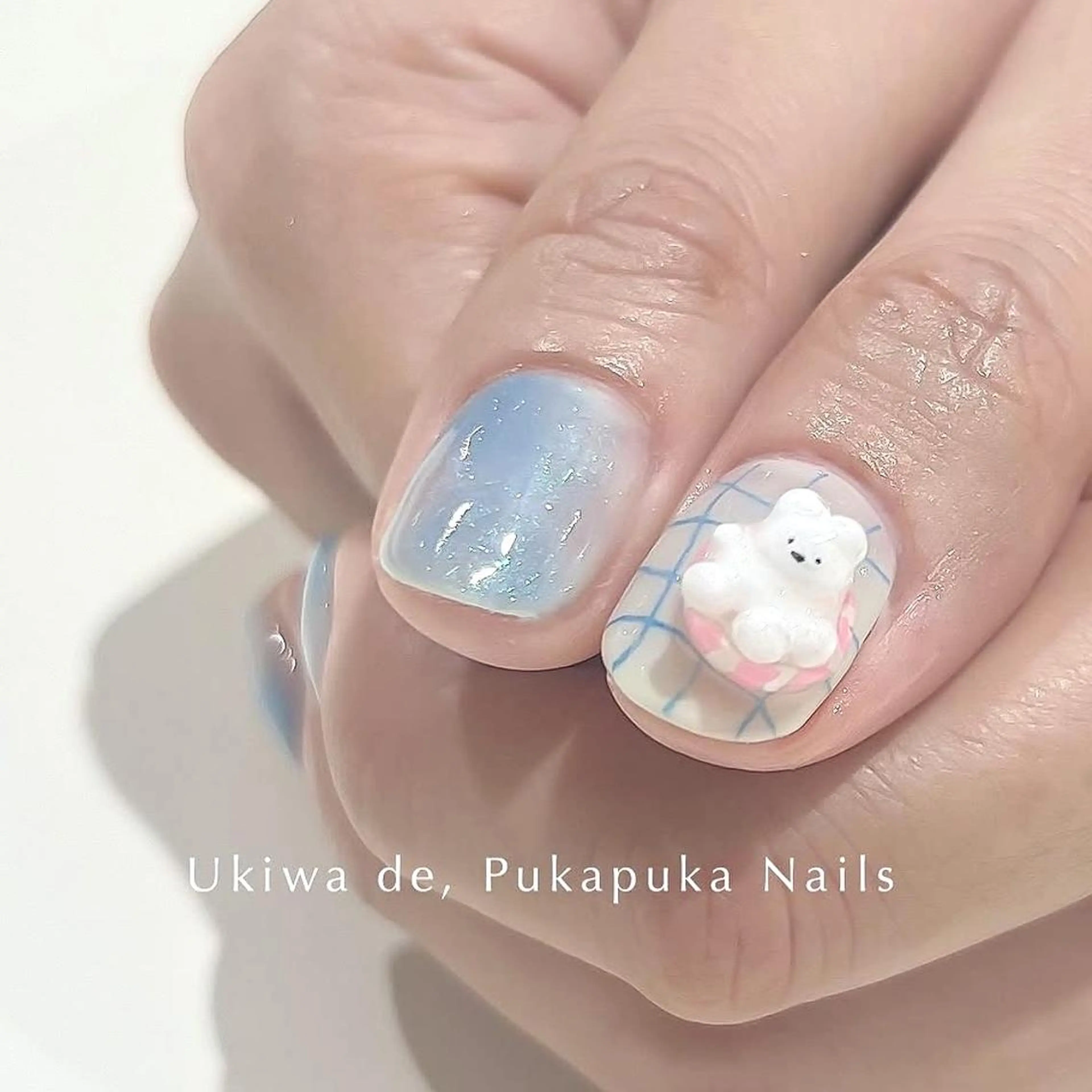 ネイル マグネットネイル ニュアンスネイル ショートネイル こまつ やよいのネイルデザイン