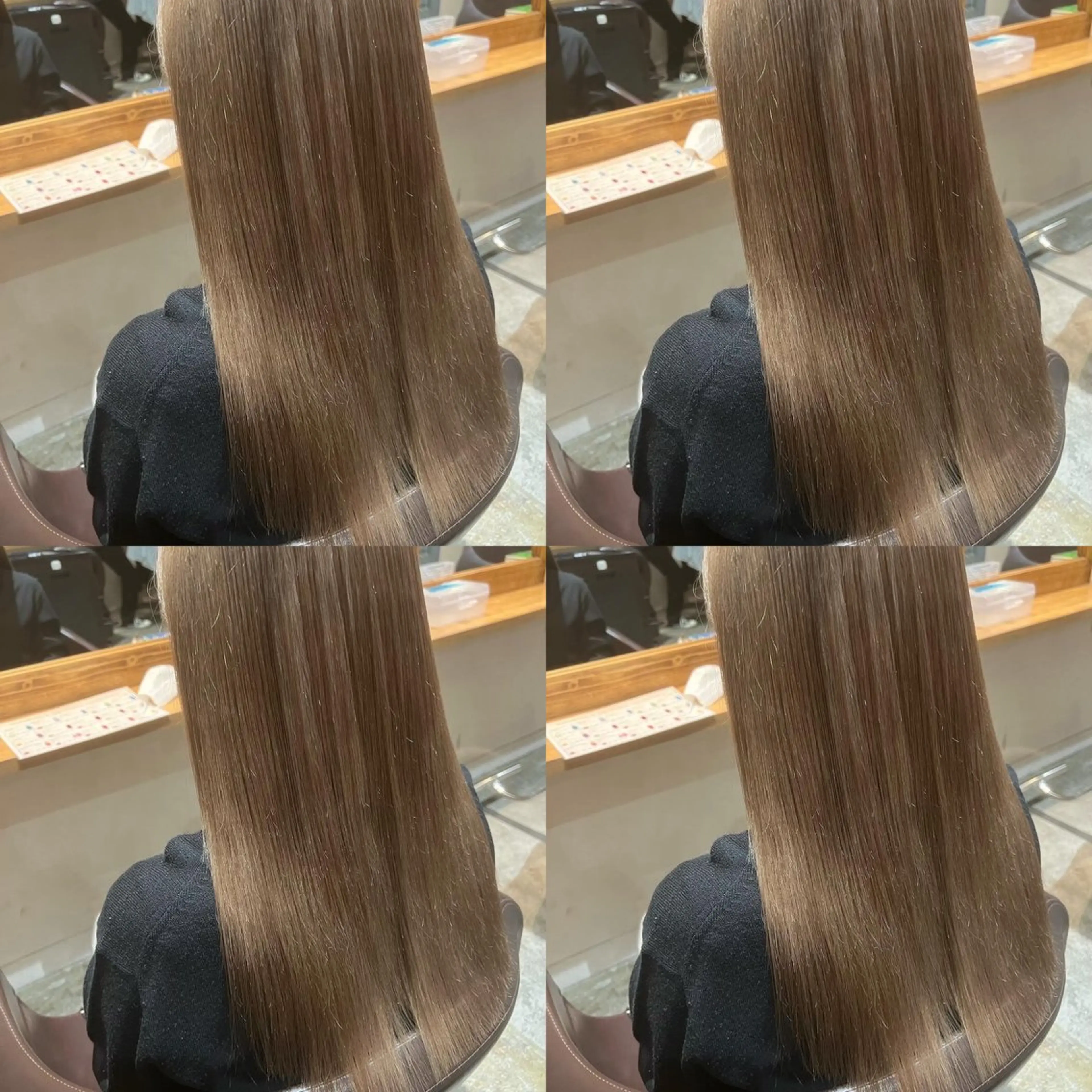 ロング カラー ベージュカラー ミルクティーベージュ レイヤーカット/ 縮毛矯正🇰🇷早坂のヘアスタイル