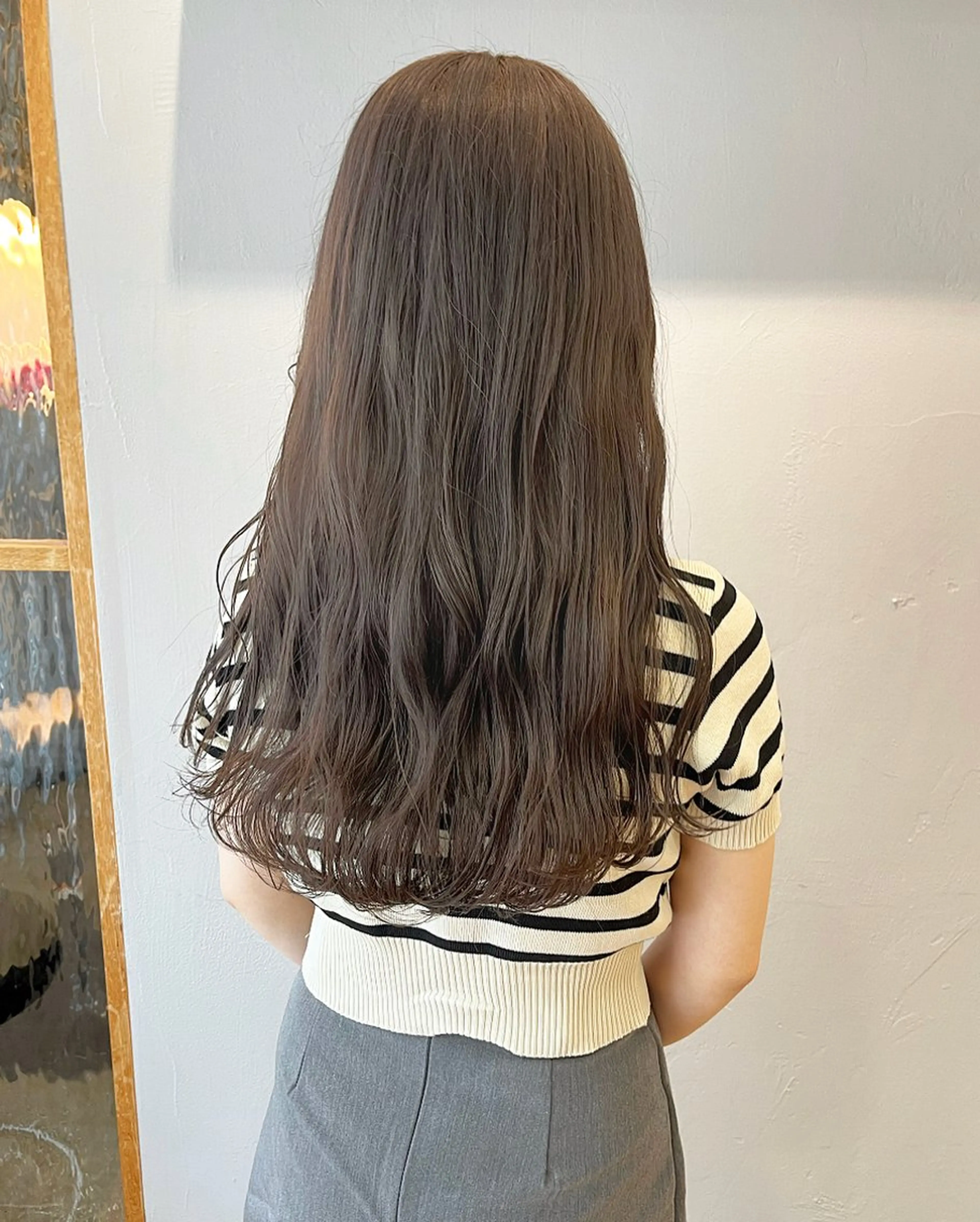 セミロング カラー カット ヘアカラー トリートメント オリーブ/縮毛♡ Natsuno🩰のヘアスタイル