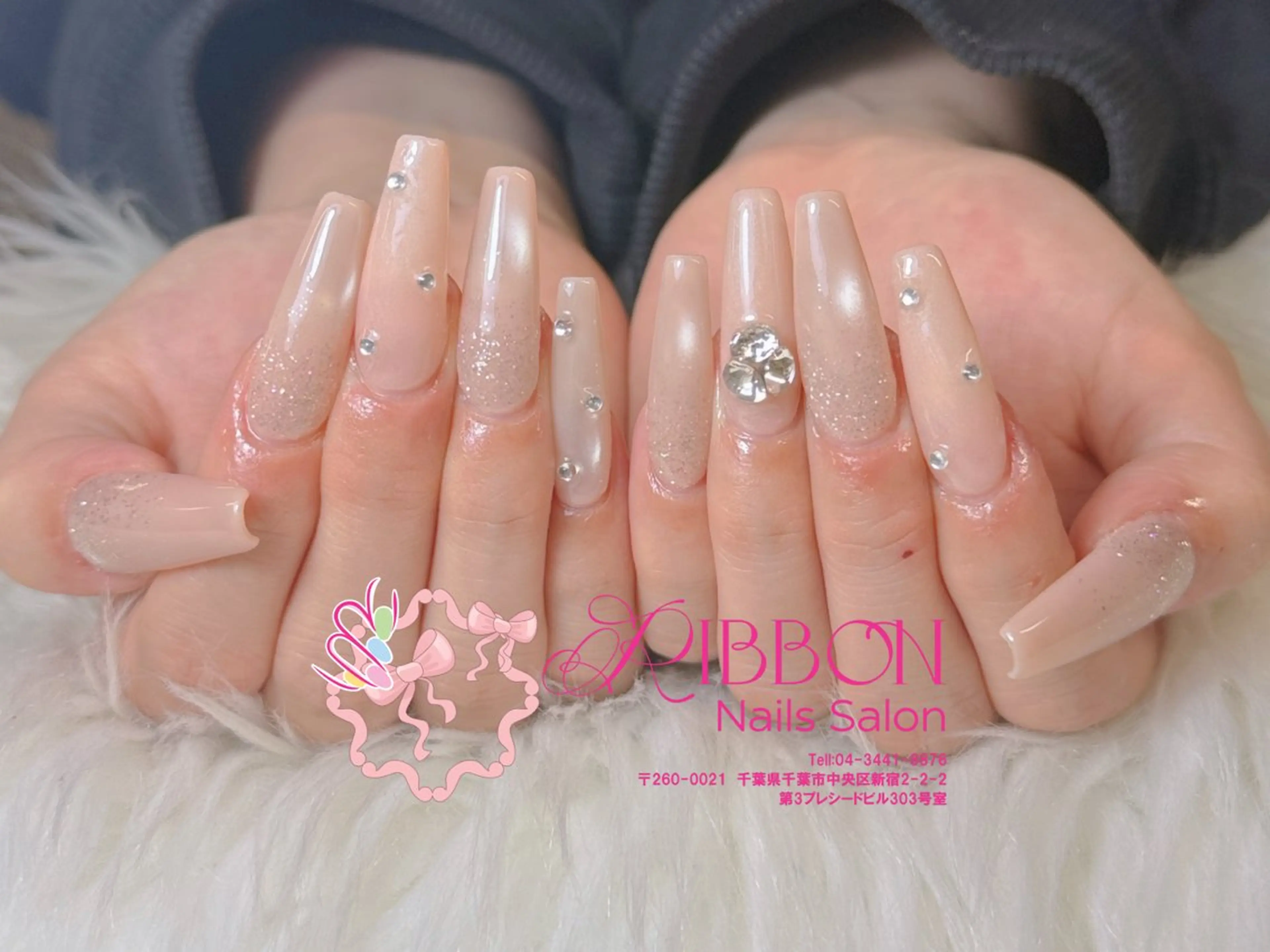 ネイル フレンチネイル ジェルネイル マグネットネイル 持ち込み ニュアンスネイル ハンドネイル Ribbonnail salonのネイルデザイン