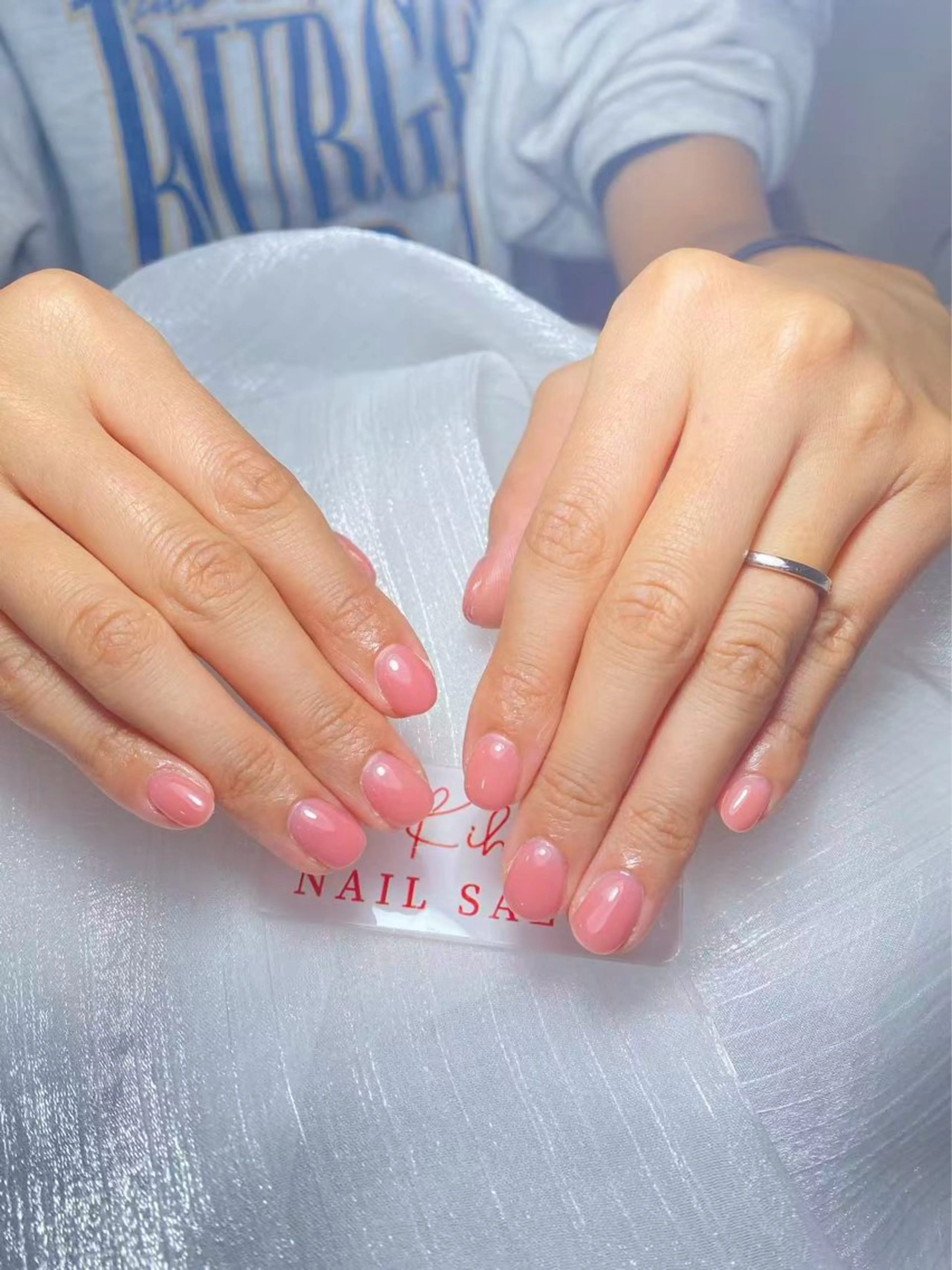 ネイル ハンドネイル ユリ🎀長さだし/ パラジェル/持ち込みのネイルデザイン