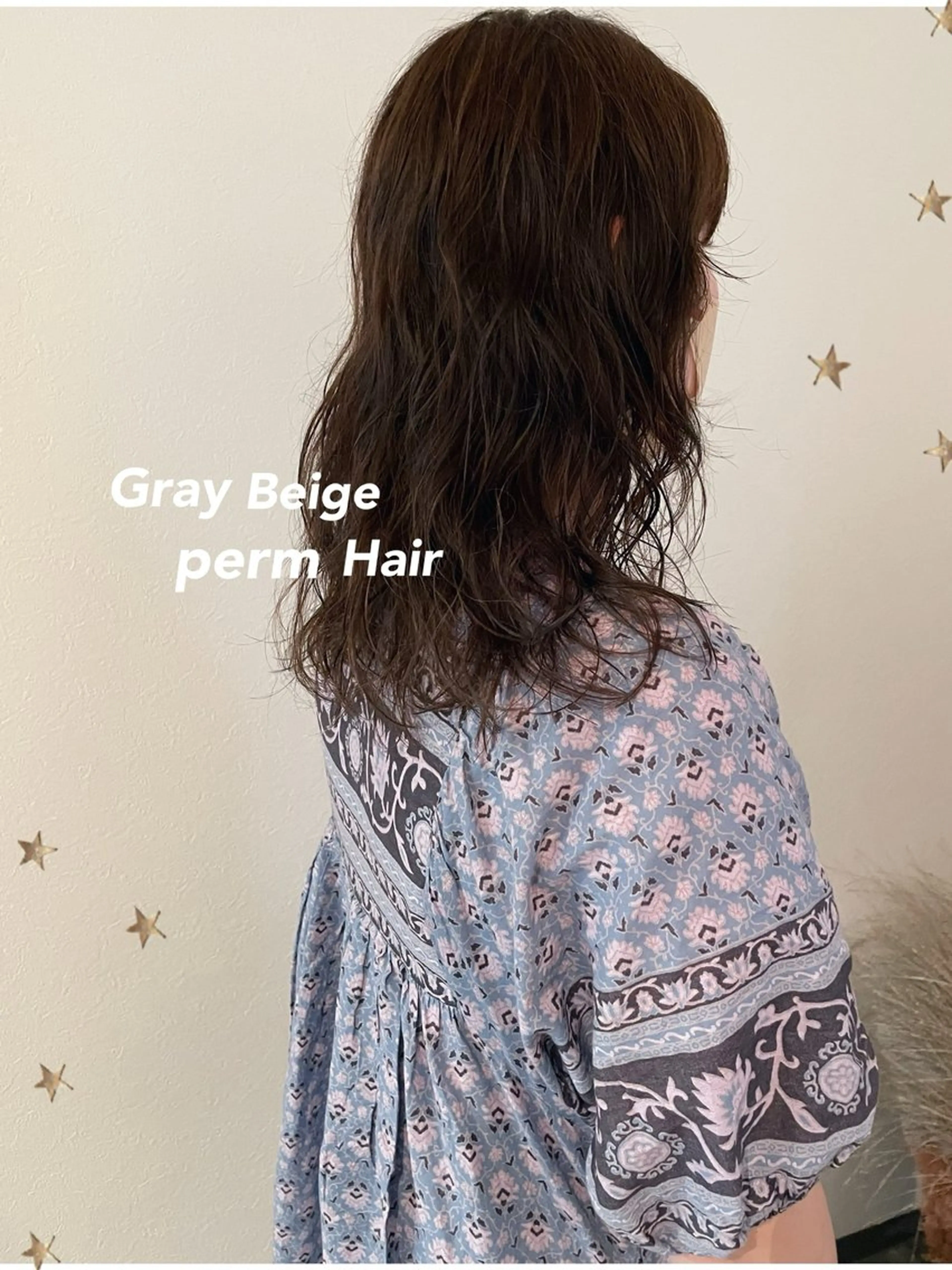 セミロング パーマ カット ヘアカラー パーマ 市川 千夏のヘアスタイル