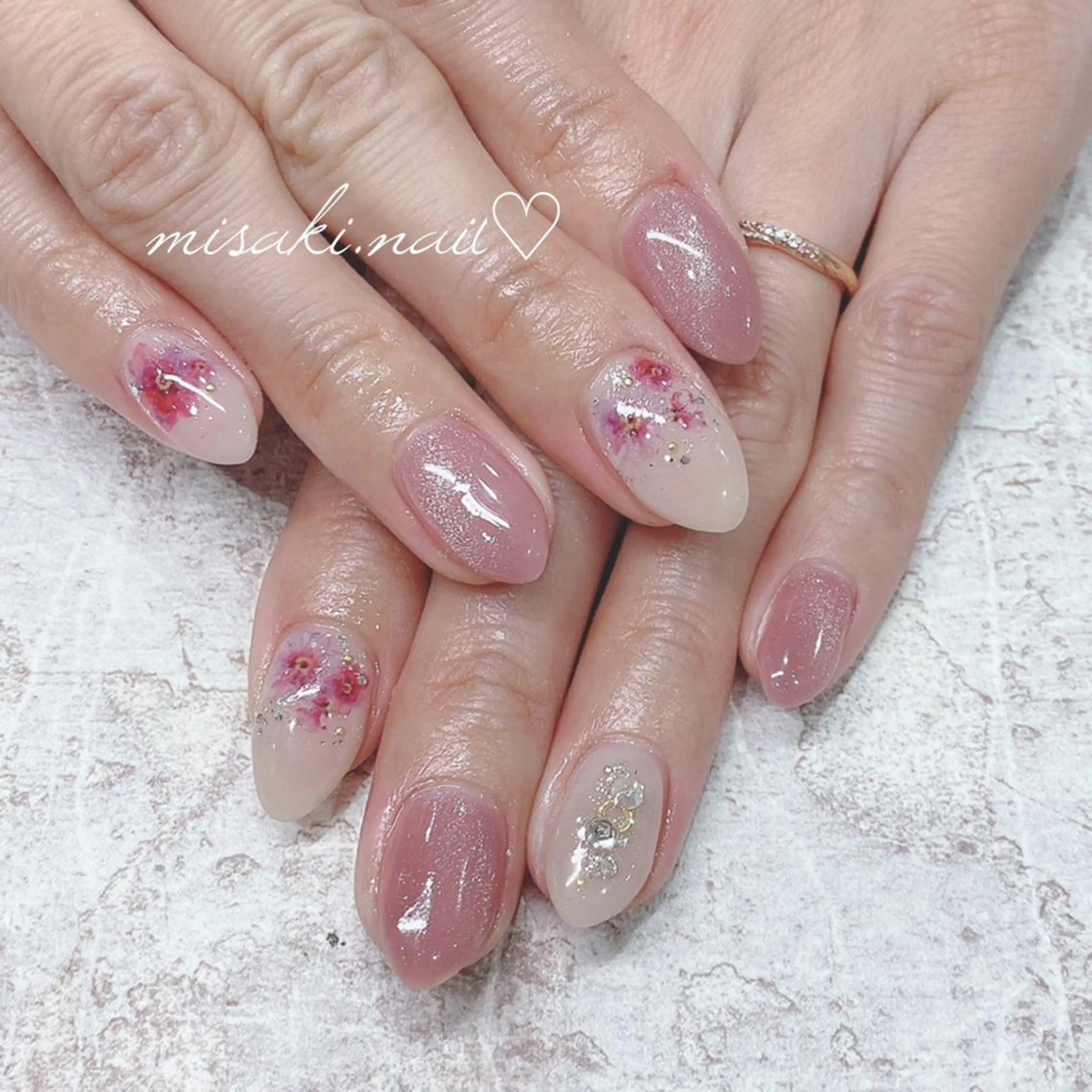 ネイル 韓国ネイル ワンホンネイル ハンドネイル nailsalon miinailsのネイルデザイン