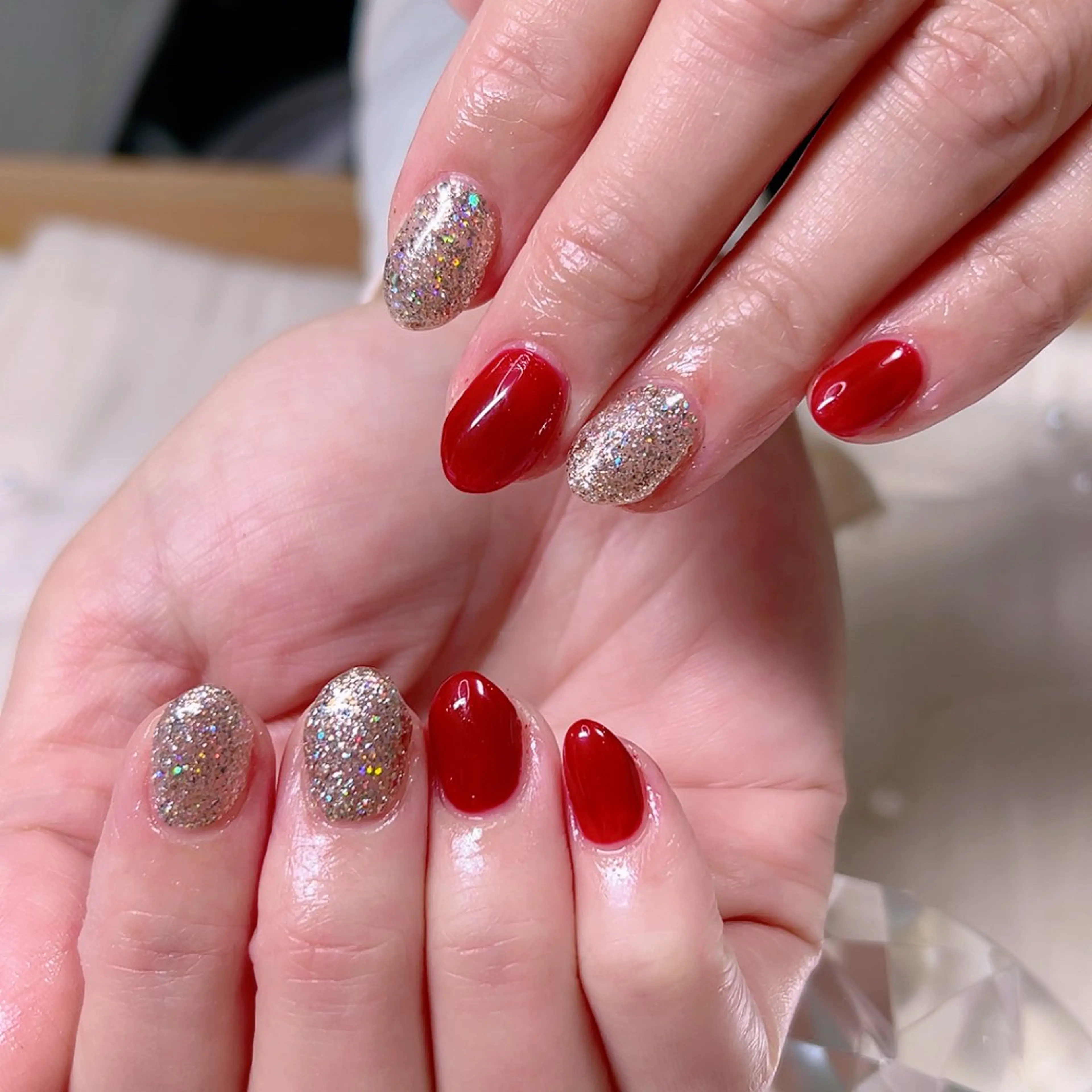 ネイル グラデーション オフィスネイル リボン シンプルネイル Cute Tips nailのネイルデザイン