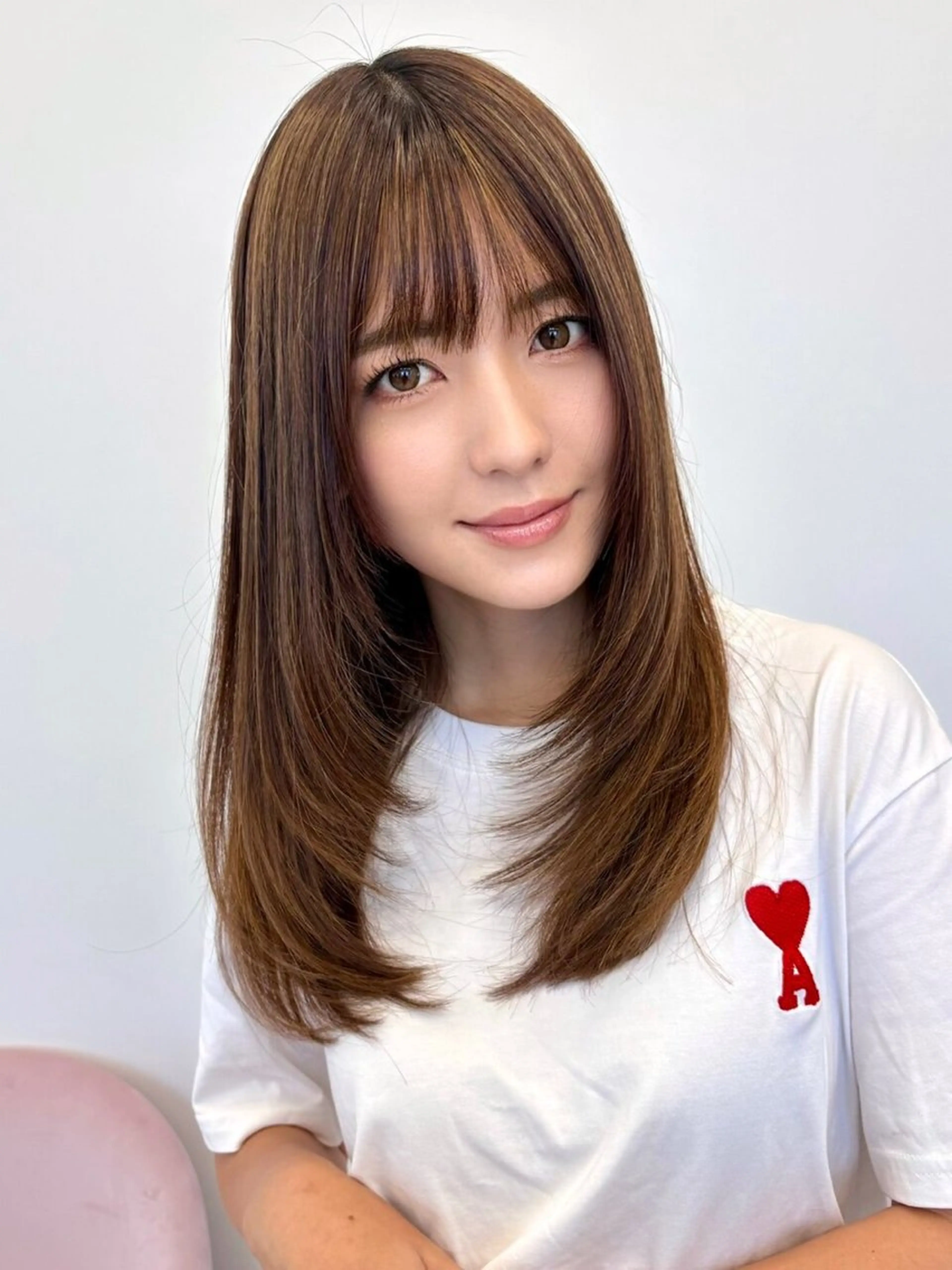 ロング ボブ 外国人風カラー ハイライト 髪質改善 韓国風ヘア カット ヘアカラー 縮毛矯正 トリートメント 滝口 佑樹のヘアスタイル