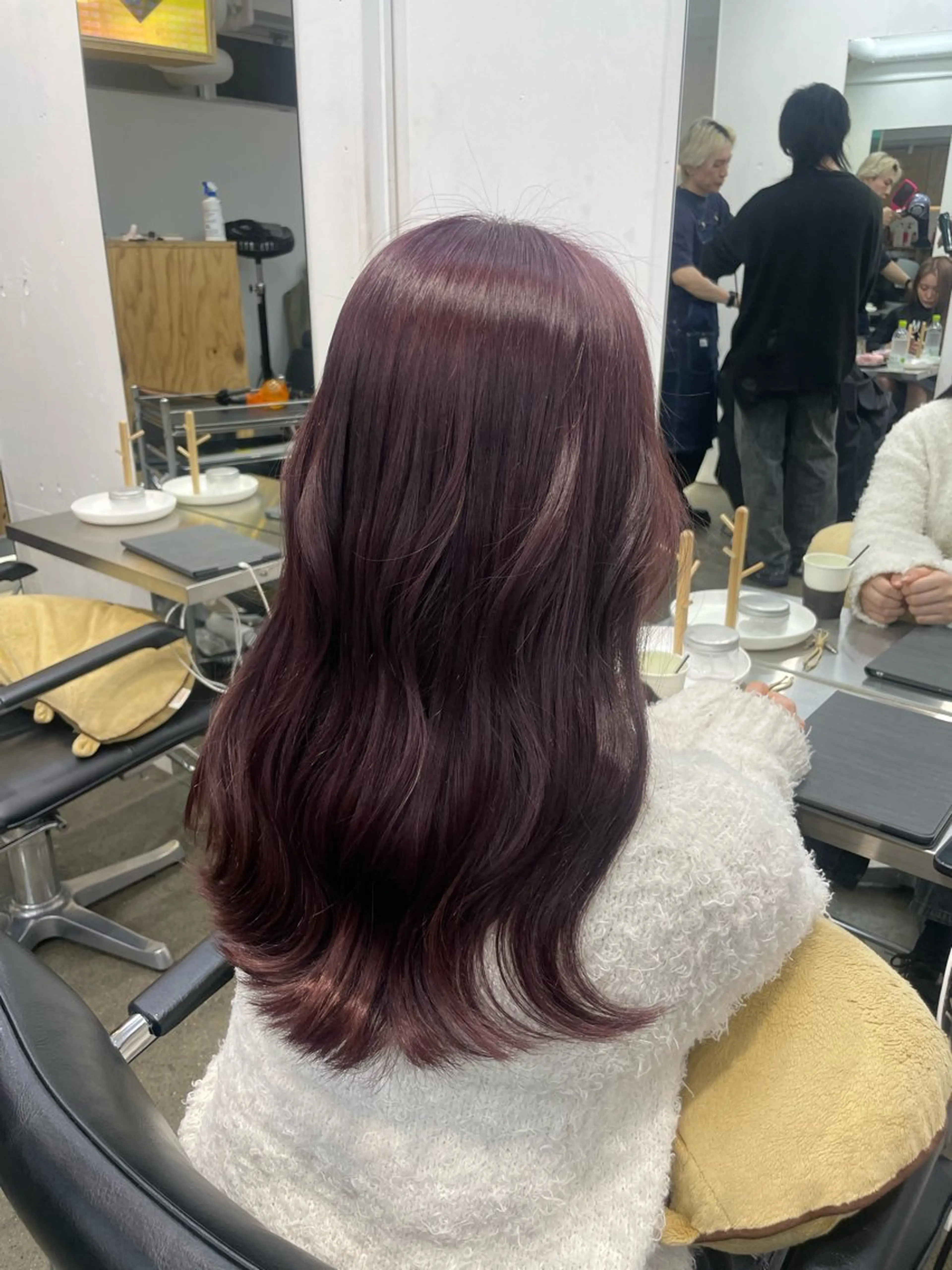 セミロング カラー ブリーチ ダブルカラー ラベンダーカラー ラベンダーピンク ブリーチなしカラー ヘアカラー トリートメント ♡🪞韓国スタイル/ MISATO🪞♡のヘアスタイル