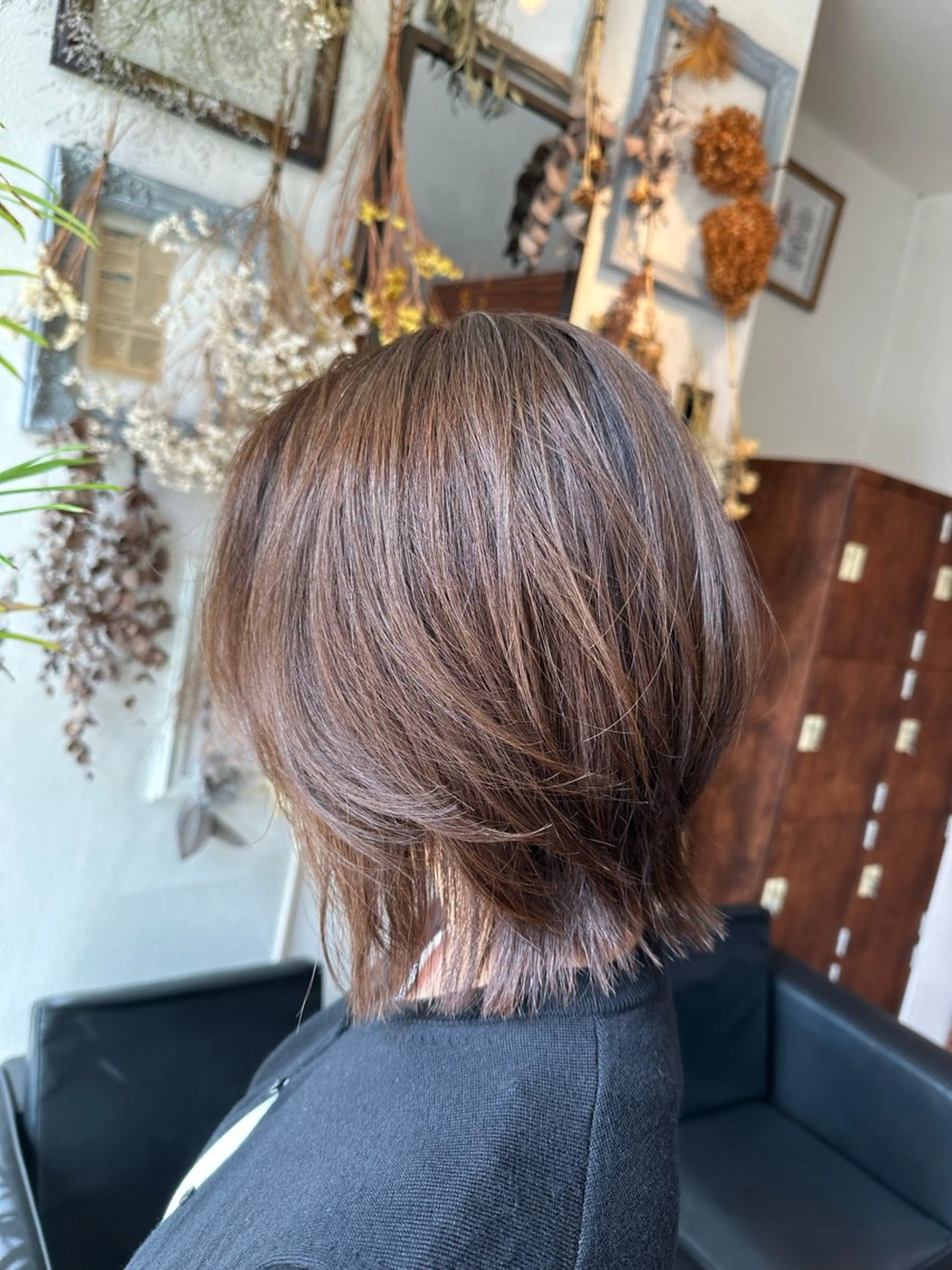 ミディアム カラー レイヤーカット カット ヘアカラー 大人かわいいインナー カラー/菊池柊真🎨のヘアスタイル