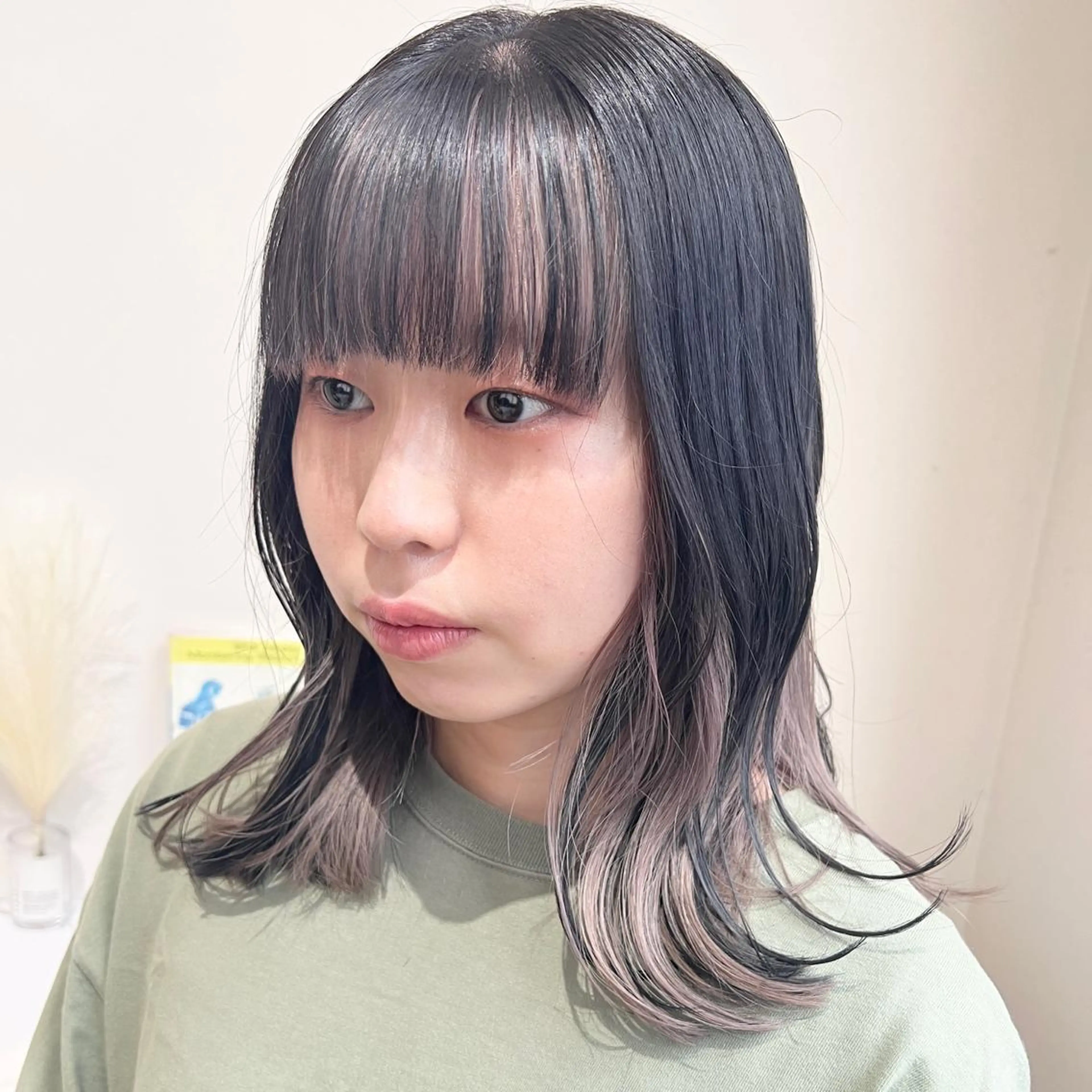 セミロング カラー 髪質改善/韓国ヘア 顔まわり特化yutoのヘアスタイル