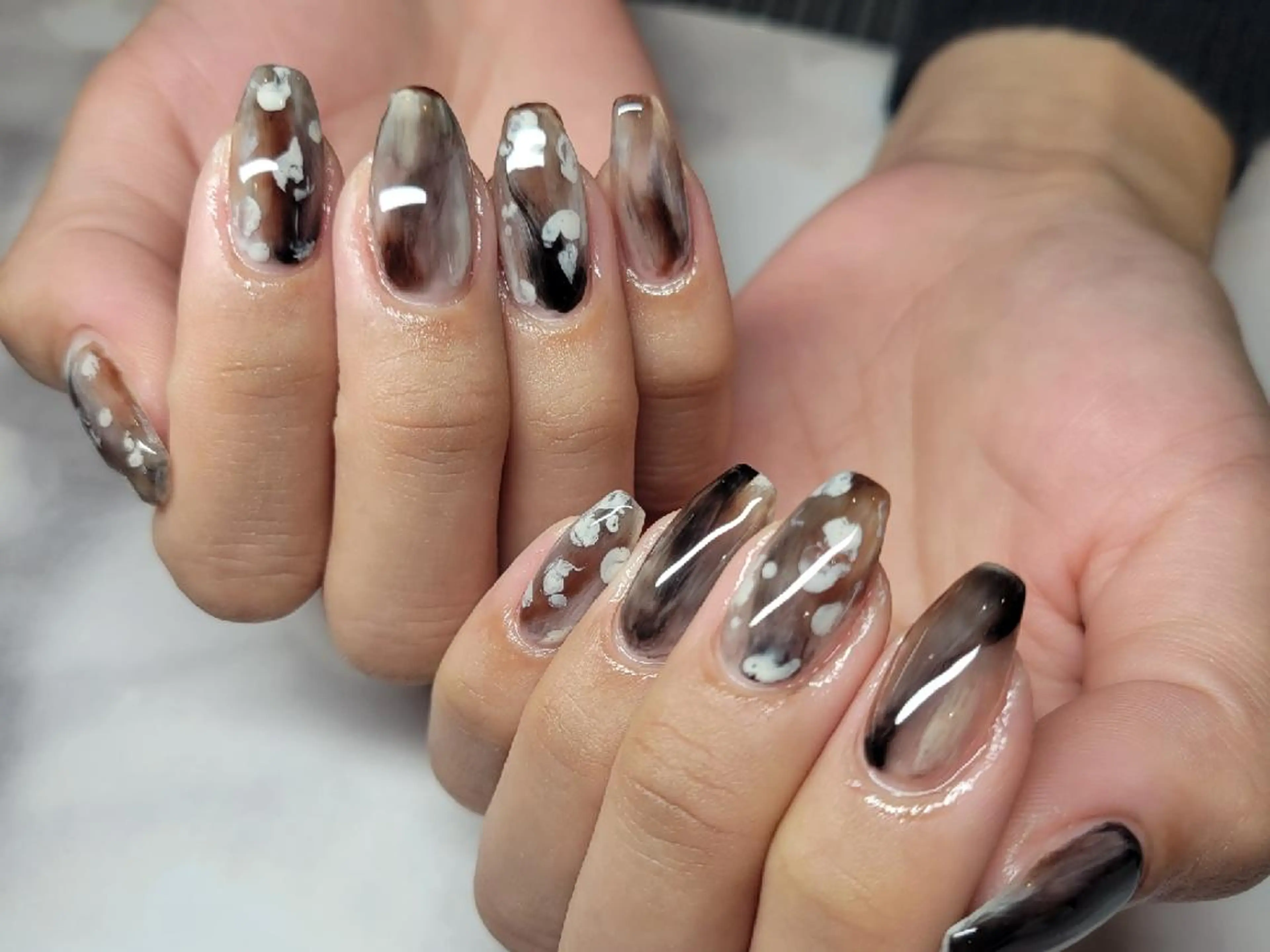 ネイル アートネイル ブルー ジェルネイル ニュアンスネイル Nail salon Coco【溝の口駅】のネイルデザイン