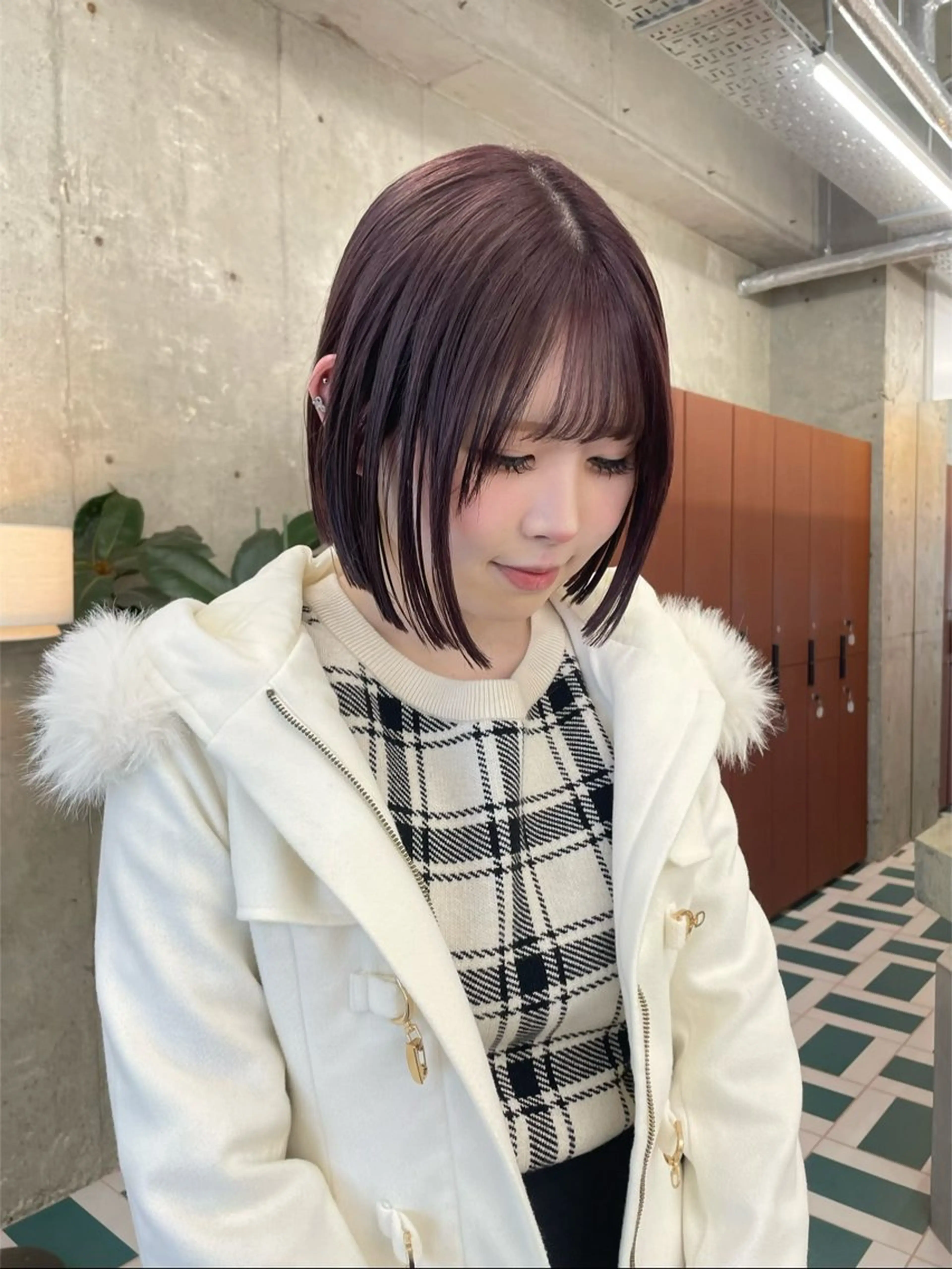 ショート RIN🎀レイヤー/ ボブ/オリーブカラーのヘアスタイル