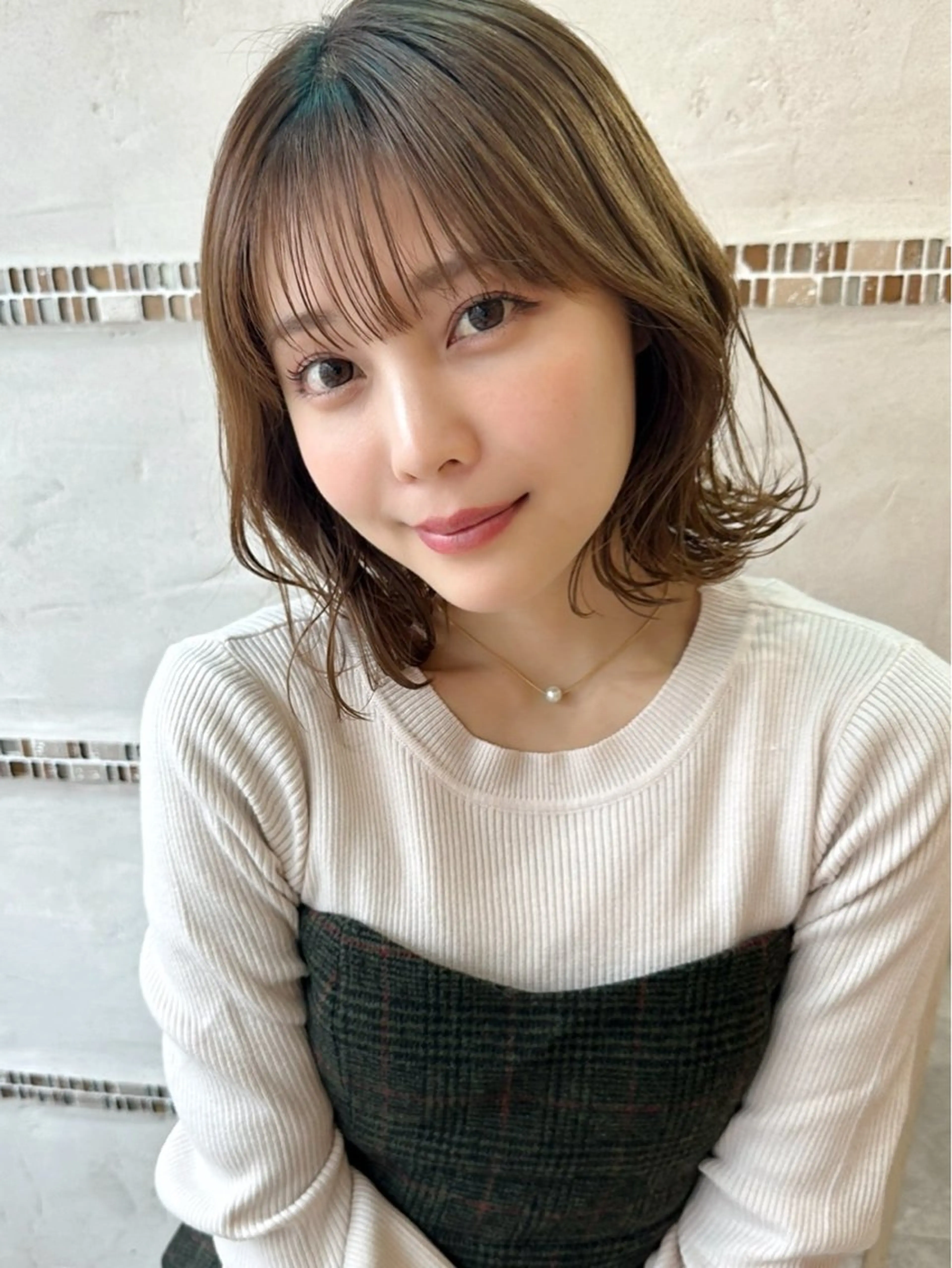 ミディアム ボブレイヤー ボブ レイヤーカット カット ヘアカラー トリートメント 似合わせヘア/ボブ/ ミディアム/Takaのヘアスタイル