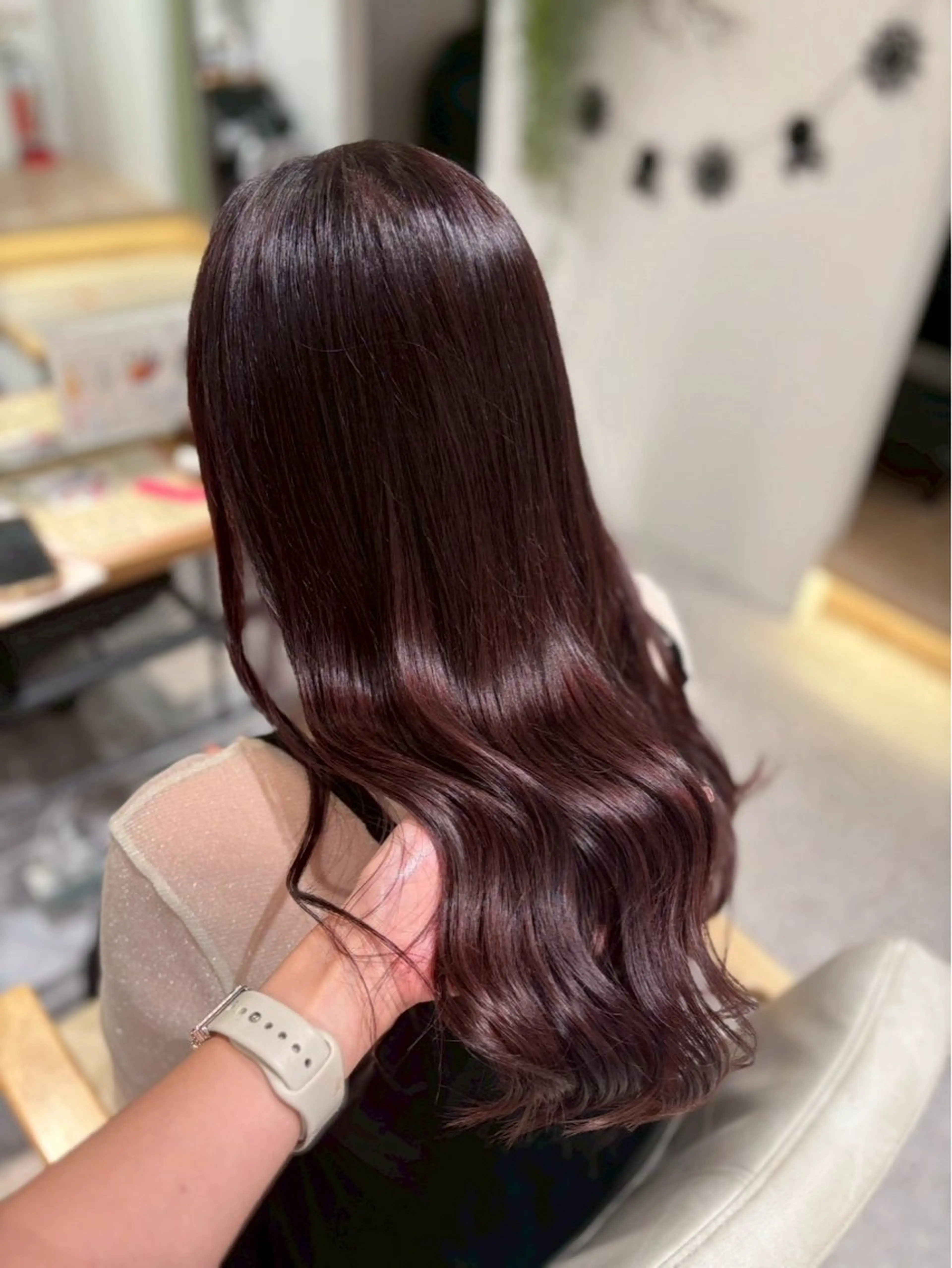 ロング ヘアカラー トリートメント カラー／ ここなのヘアスタイル