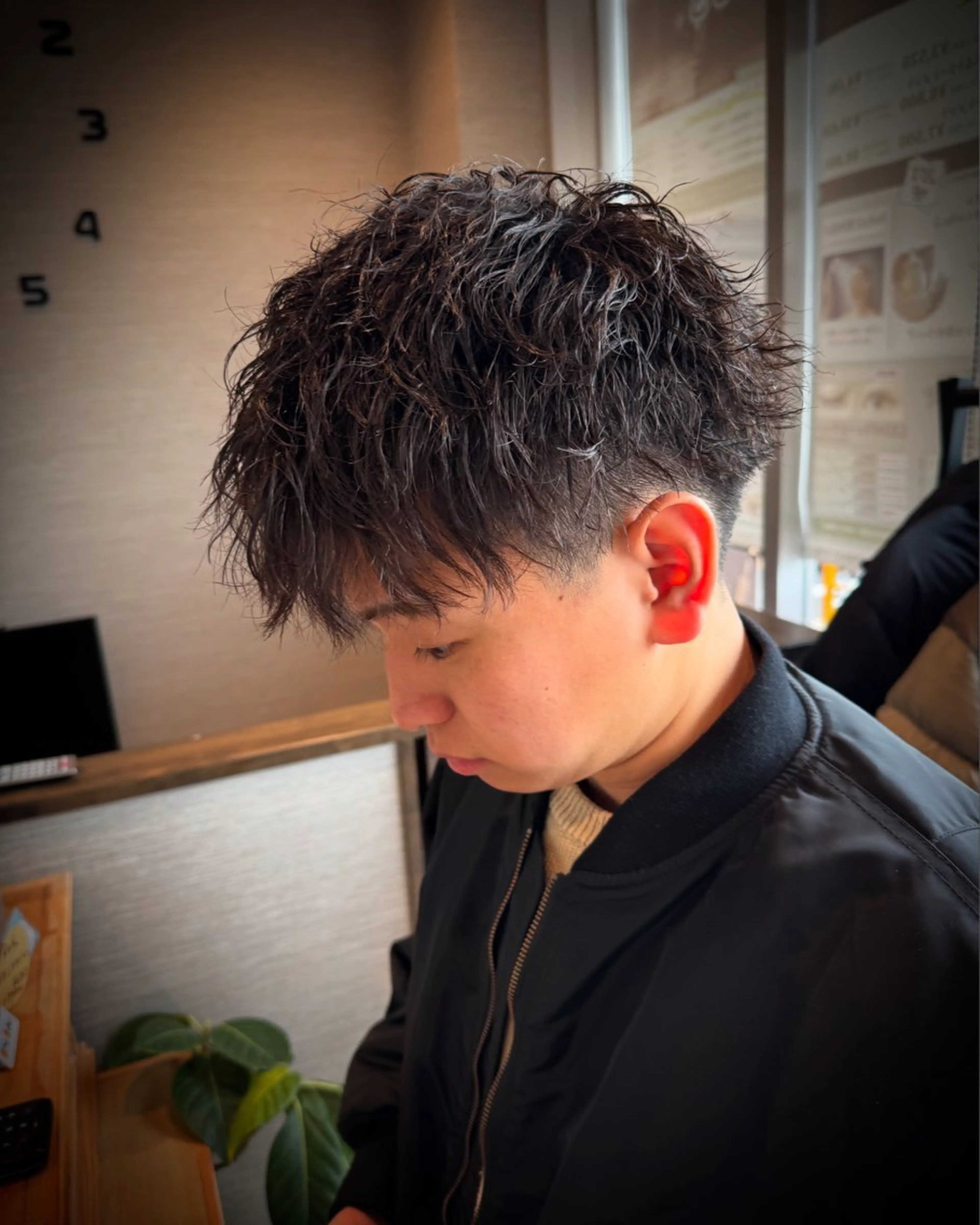 メンズ カット パーマ 吉田 剛のヘアスタイル