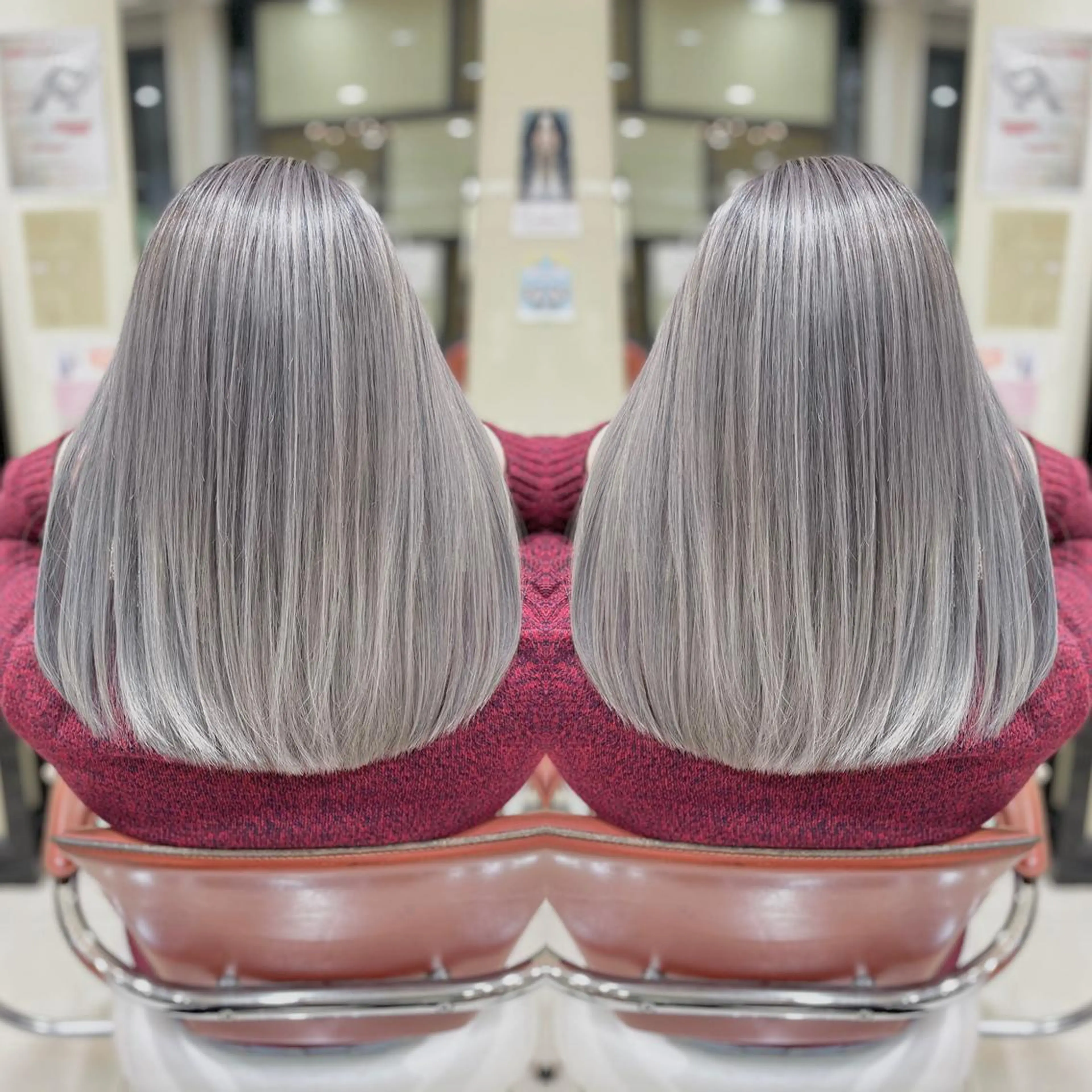 ミディアム ヘアカラー Y Uのヘアスタイル