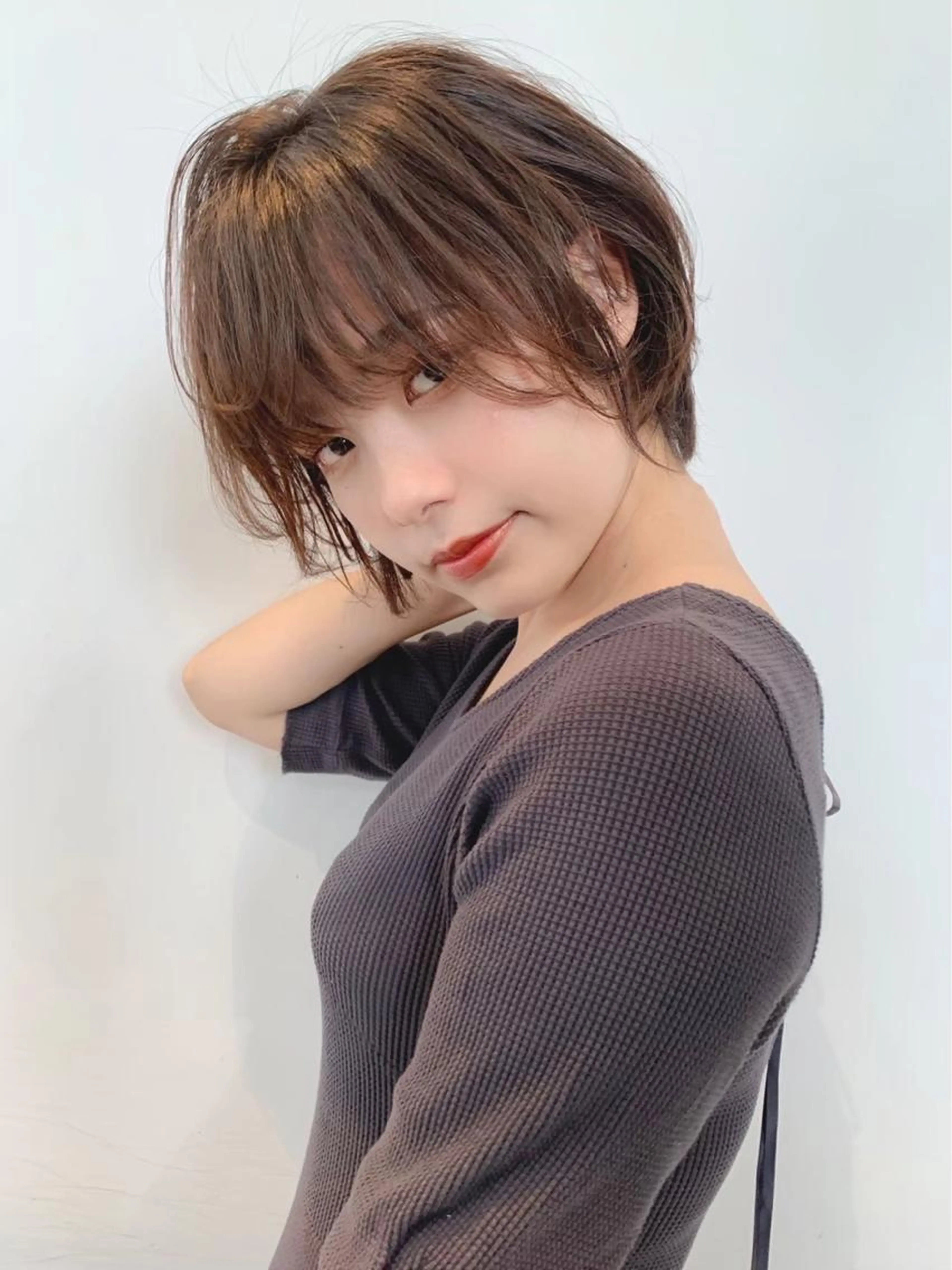 全体カット+前髪パーマ💚/選べるシャンプートリートメント付きの写真