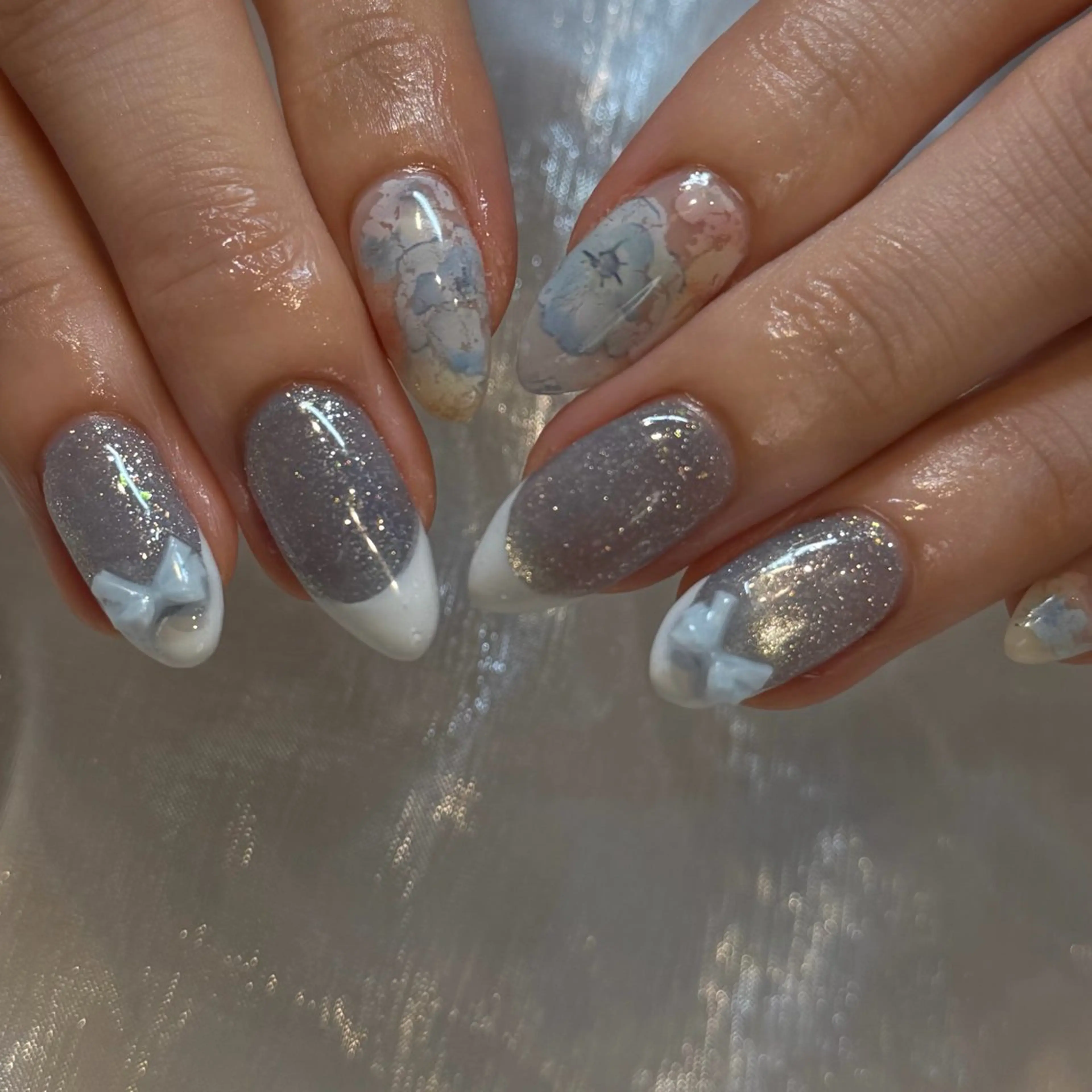 ネイル アートネイル 春ネイル yume 大人ガーリーネイルのネイルデザイン