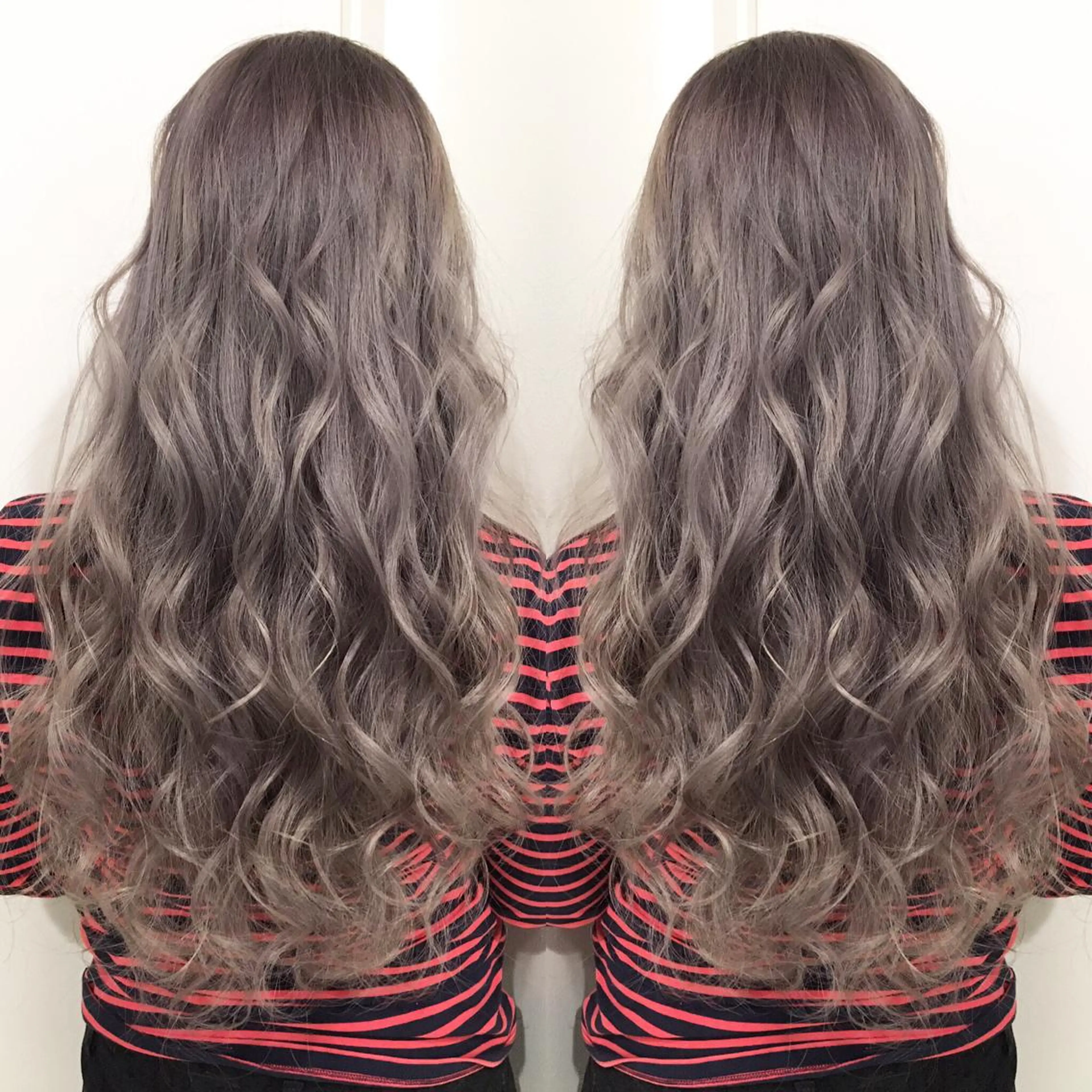 ロング カラー エクステ 🌈評価No.1🌈 艶髪カラー❌エクステのヘアスタイル