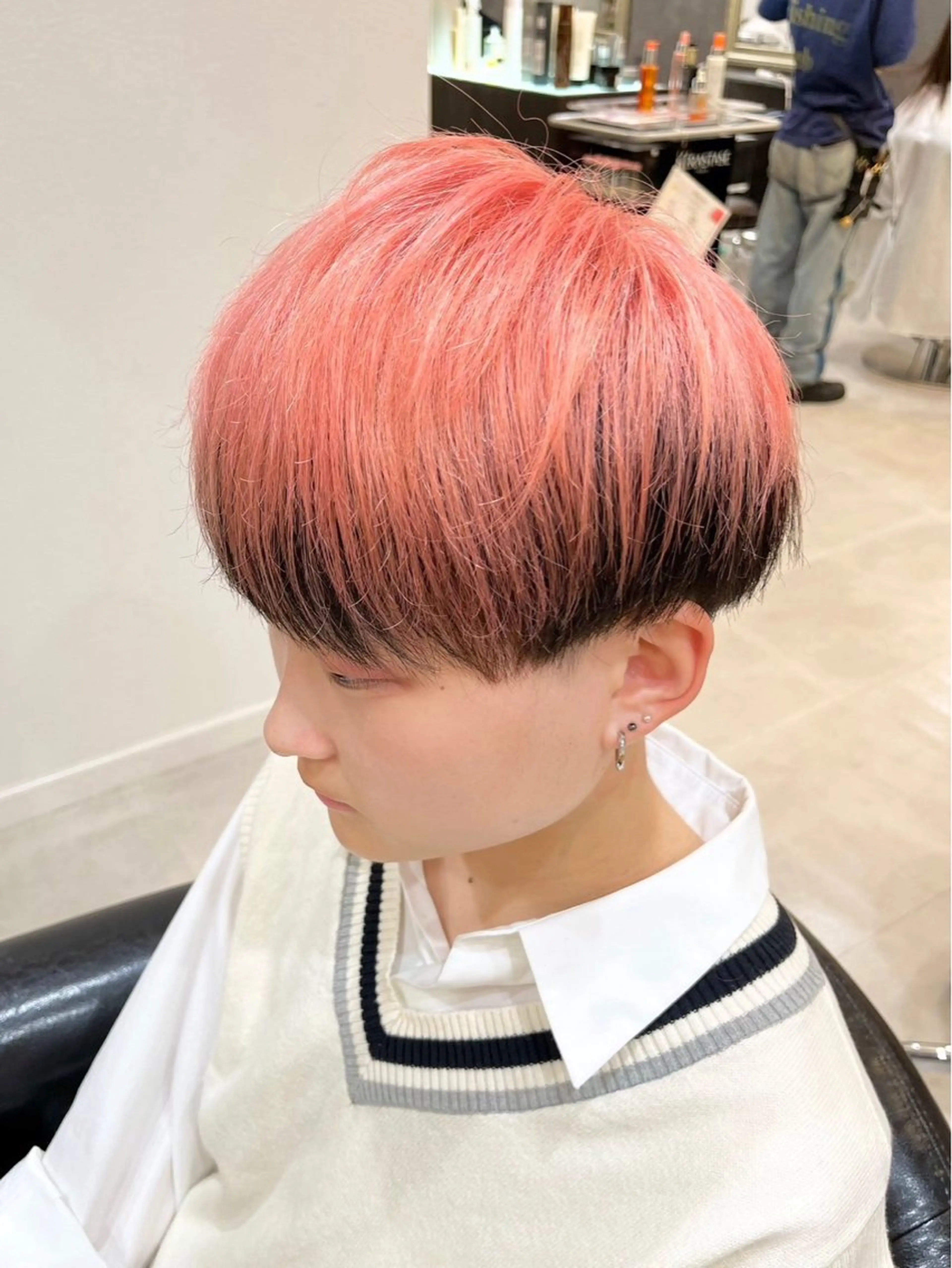 ショート カット ヘアカラー トリートメント メンズ特化🔥再現度 高カット/パーマ/元のヘアスタイル