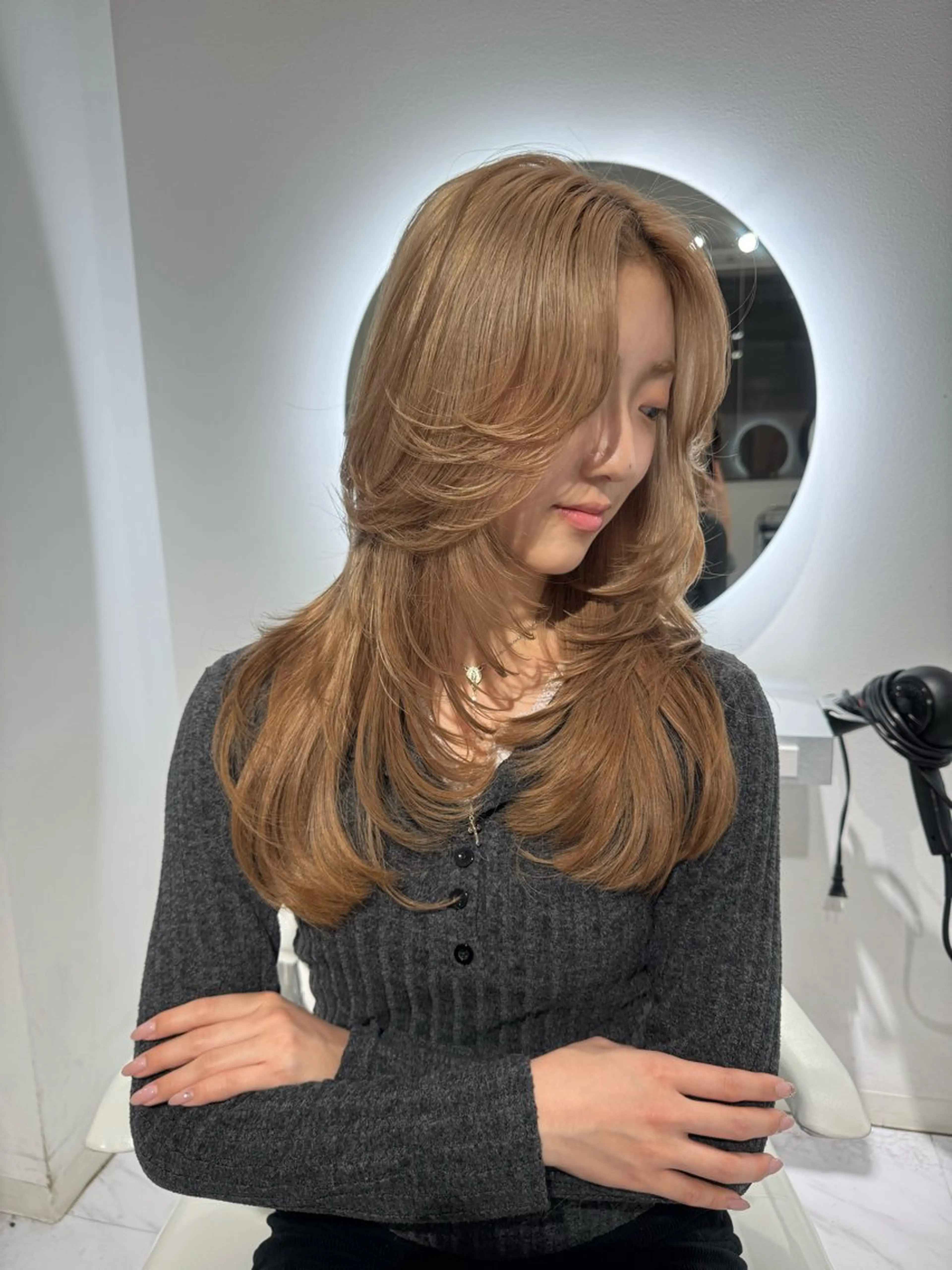 ロング rina/デザイン カラー/上野のヘアスタイル