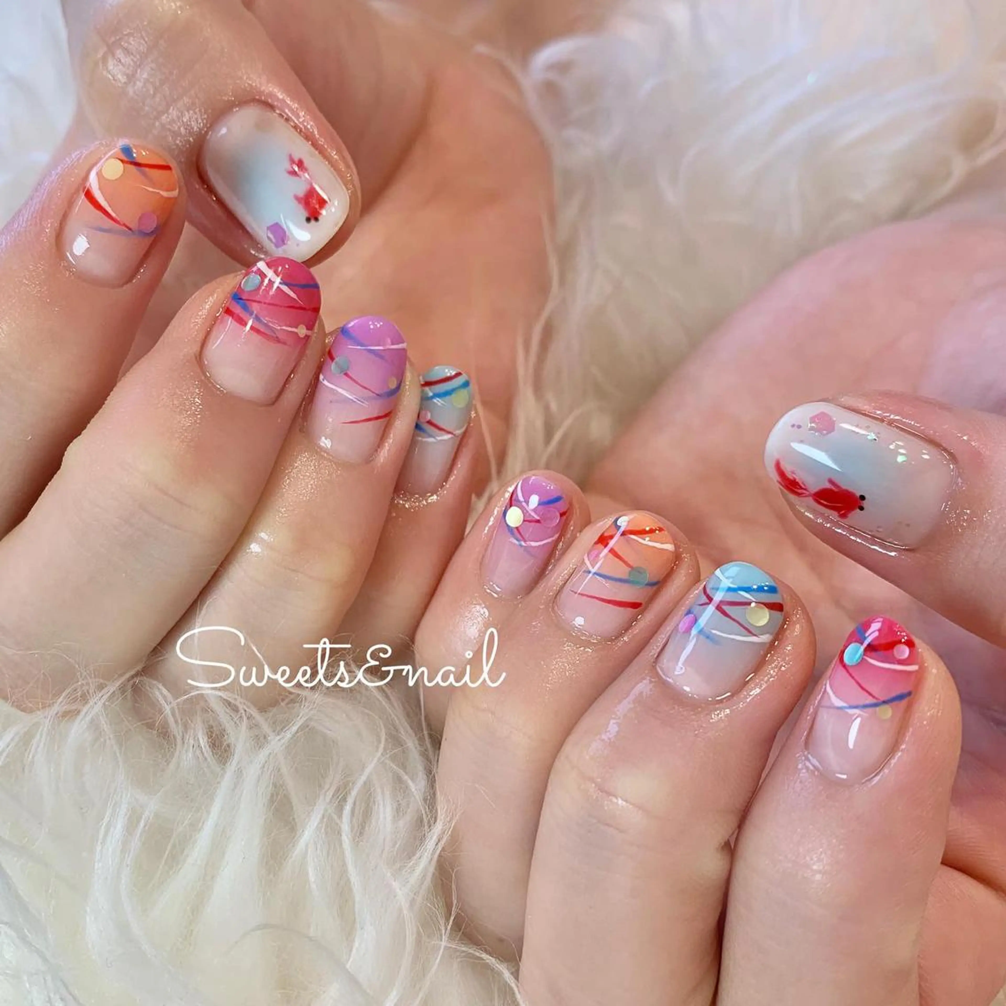 ネイル ヨーヨーネイル Sweets& nail みなこのネイルデザイン