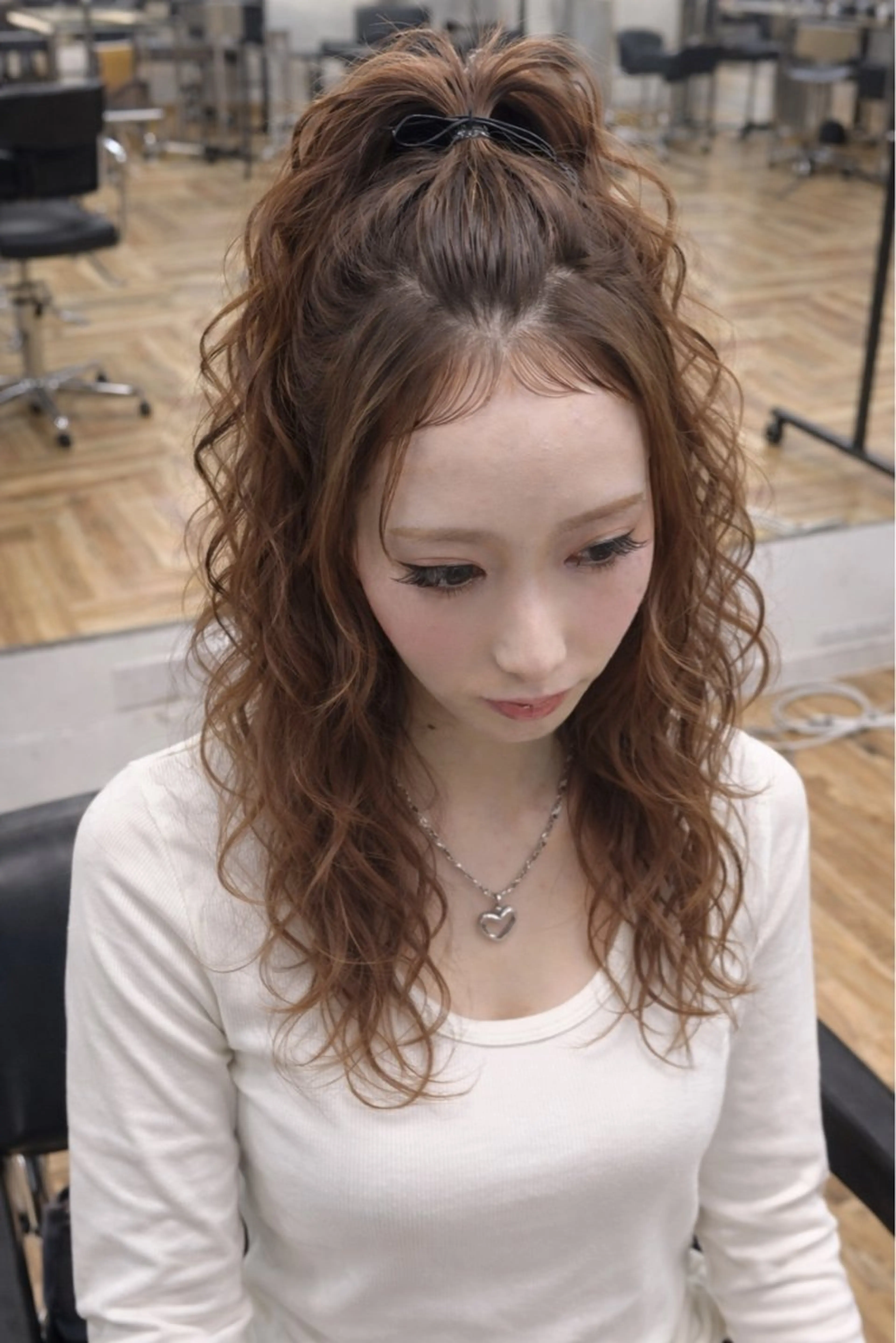 パーマ チャンモリパーマ MASHU韓国ヘア/ レイヤー/透明感カラのヘアスタイル