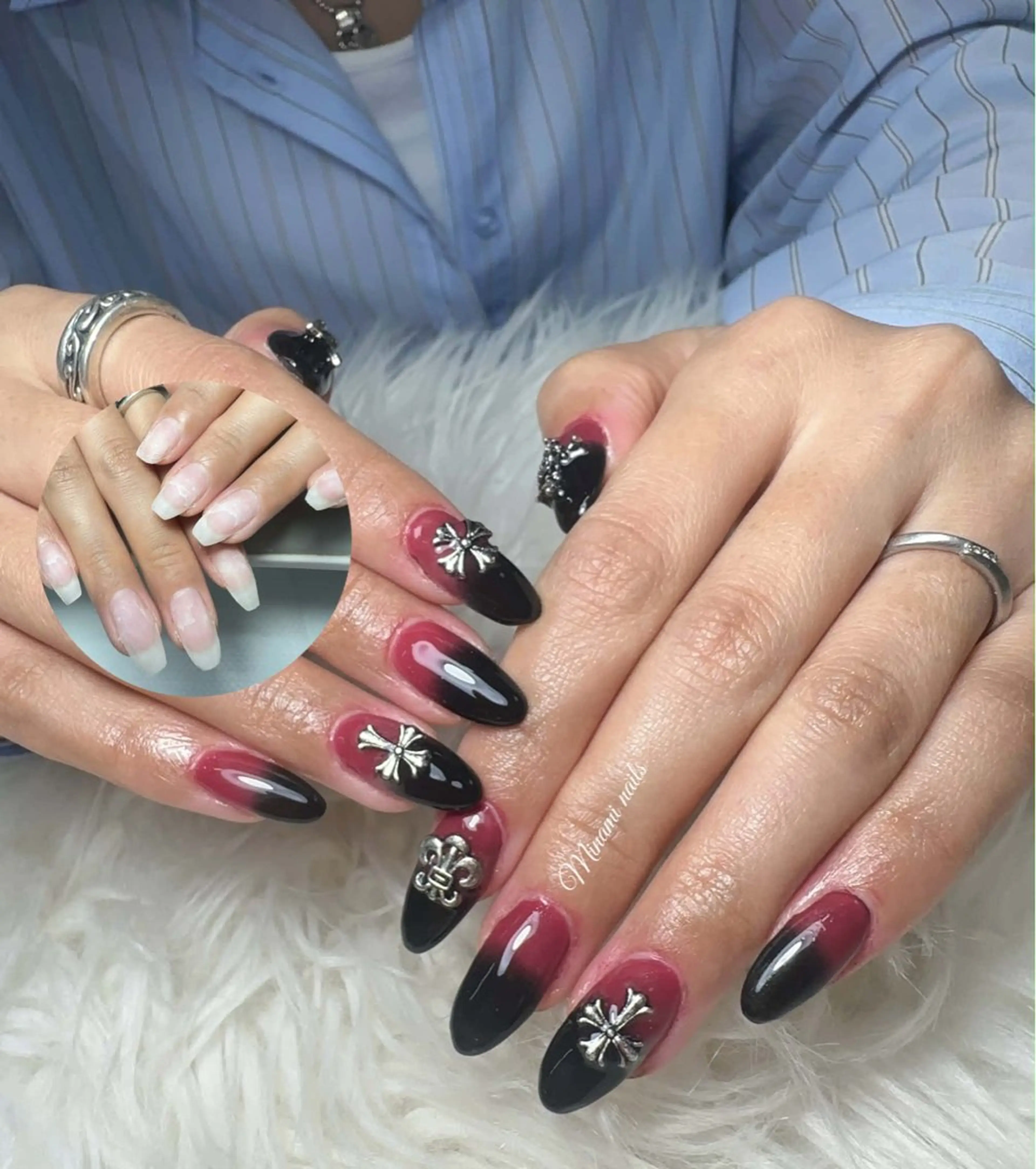 ネイル アートネイル オーロラネイル ガーリー キラキラネイル 韓国ネイル Minami Nailsのネイルデザイン